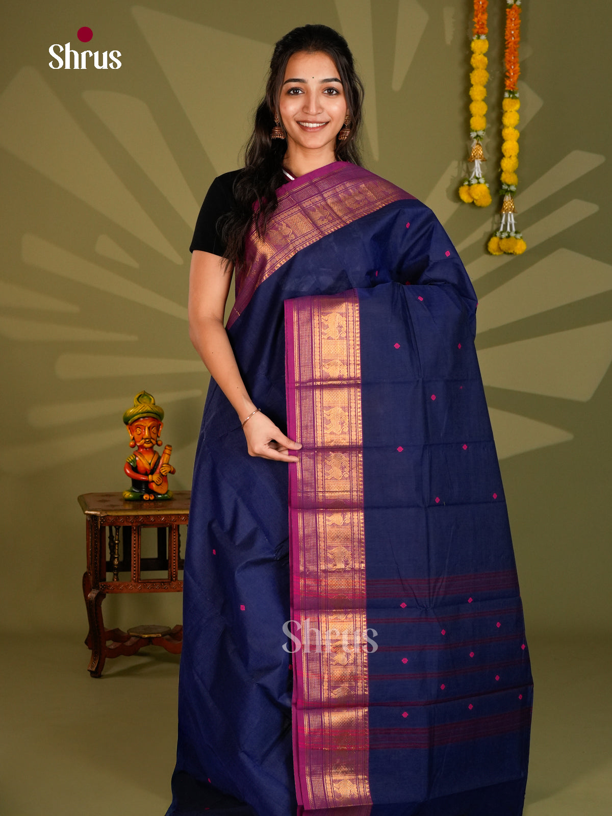 Chettinad Cotton Saree - ECS09320 - Shop on Shrus.com