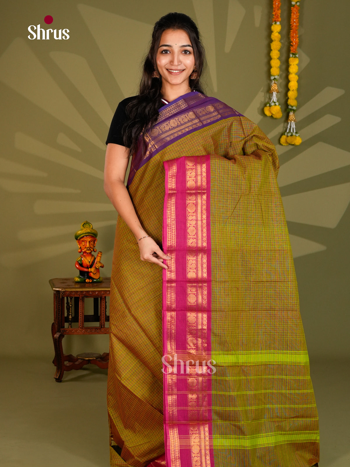 Chettinad Cotton Saree - ECS09329 - Shop on Shrus.com