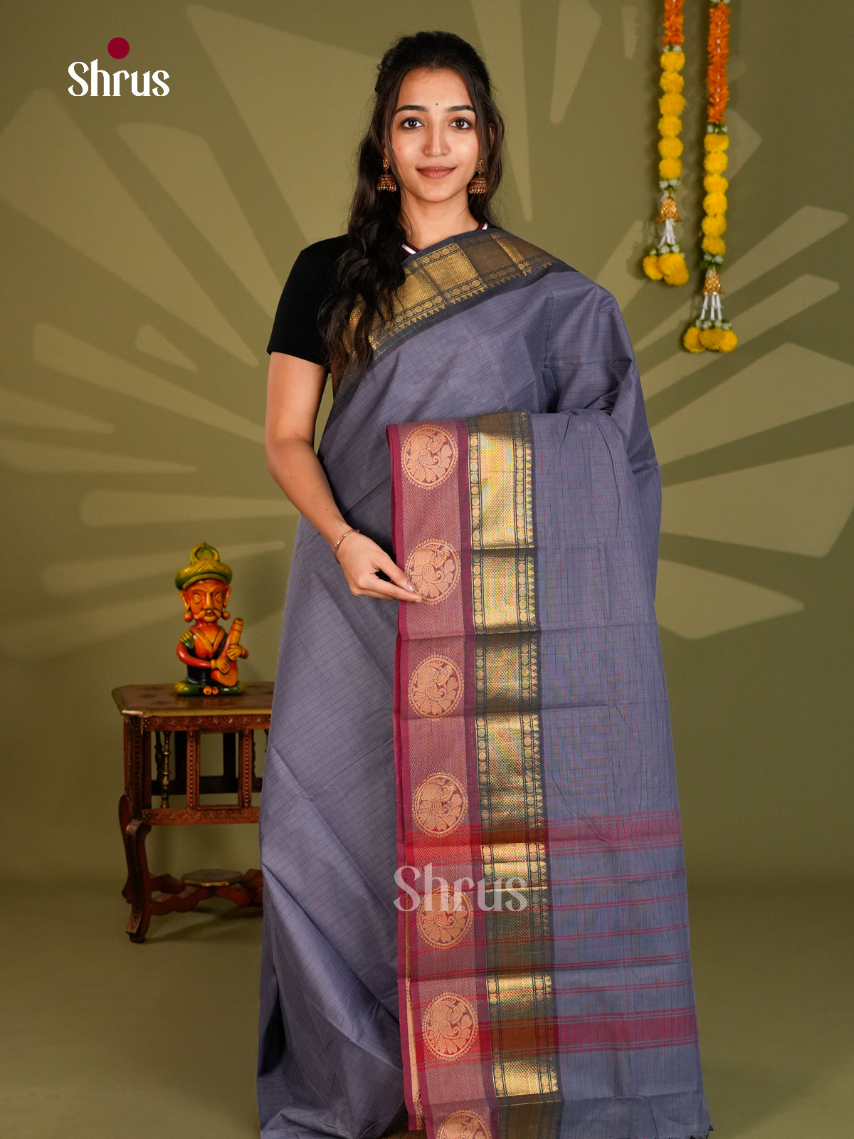 Chettinad Cotton Saree - ECS09339 - Shop on Shrus.com
