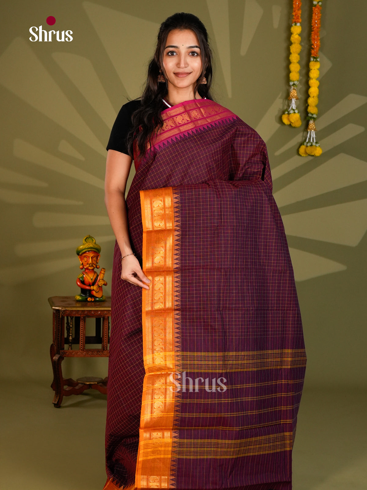 Chettinad Cotton Saree - ECS09347 - Shop on Shrus.com