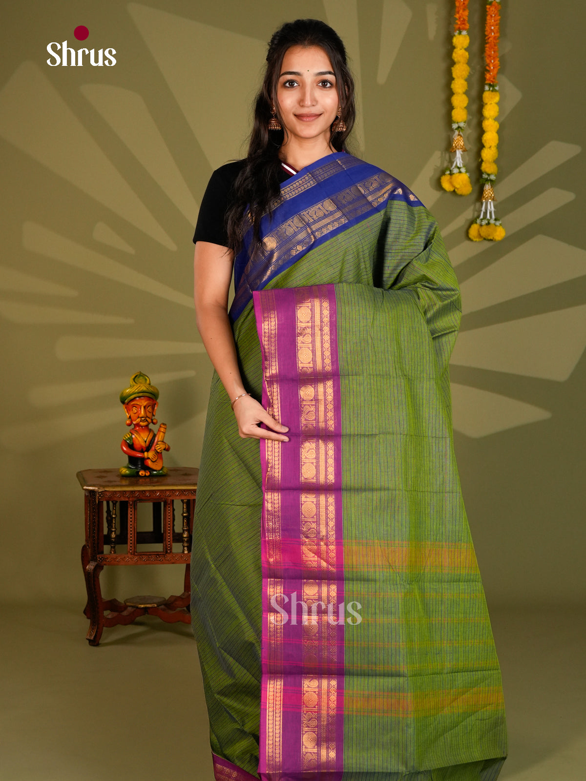 Chettinad Cotton Saree - ECS09348 - Shop on Shrus.com