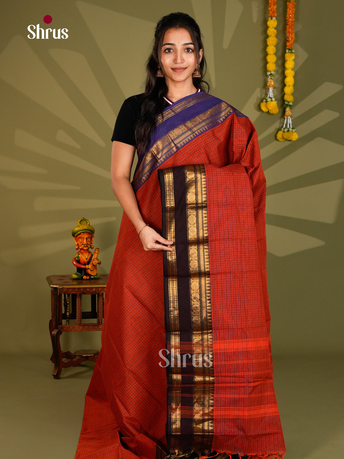 Chettinad Cotton Saree - ECS09356 - Shop on Shrus.com