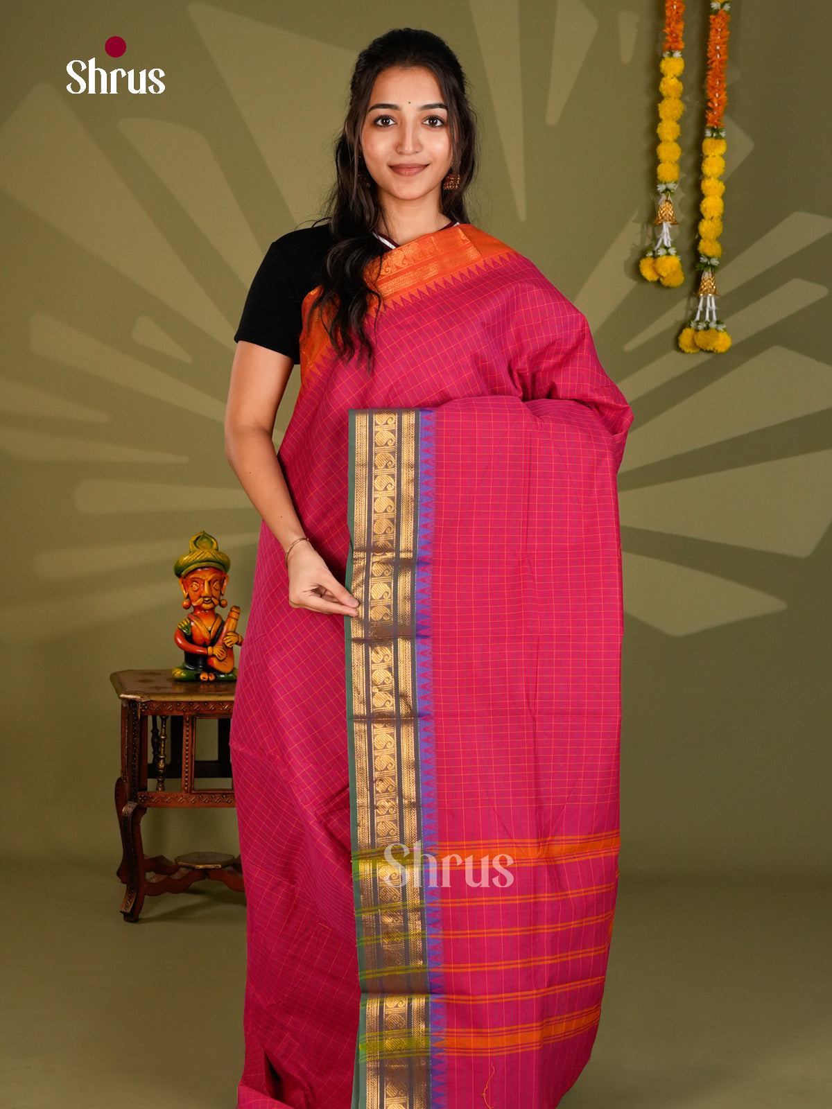 Chettinad Cotton Saree - ECS09358 - Shop on Shrus.com