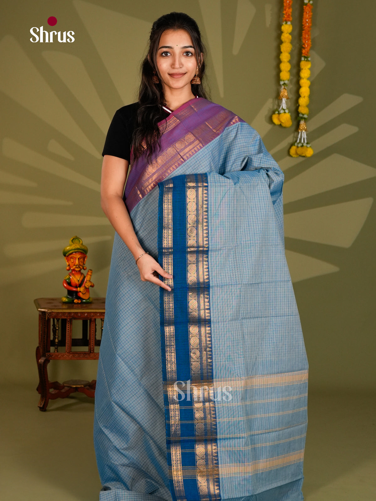 Chettinad Cotton Saree - ECS09360 - Shop on Shrus.com