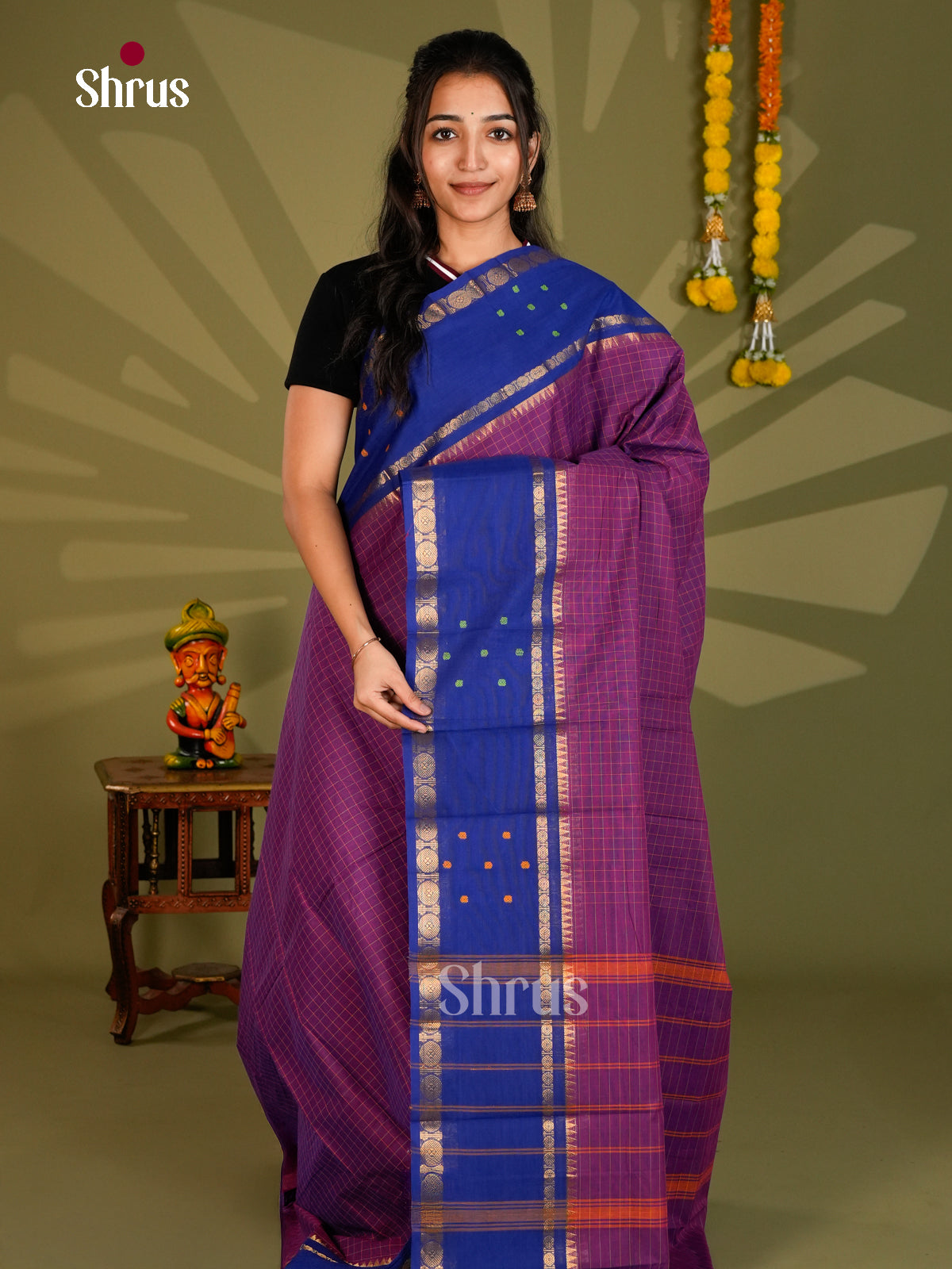 Chettinad Cotton Saree - ECS09362 - Shop on Shrus.com