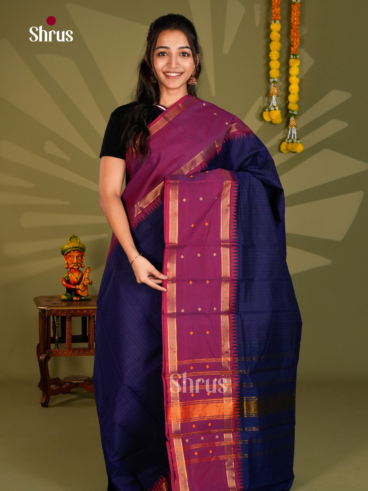 Chettinad Cotton Saree - ECS09365 - Shop on Shrus.com