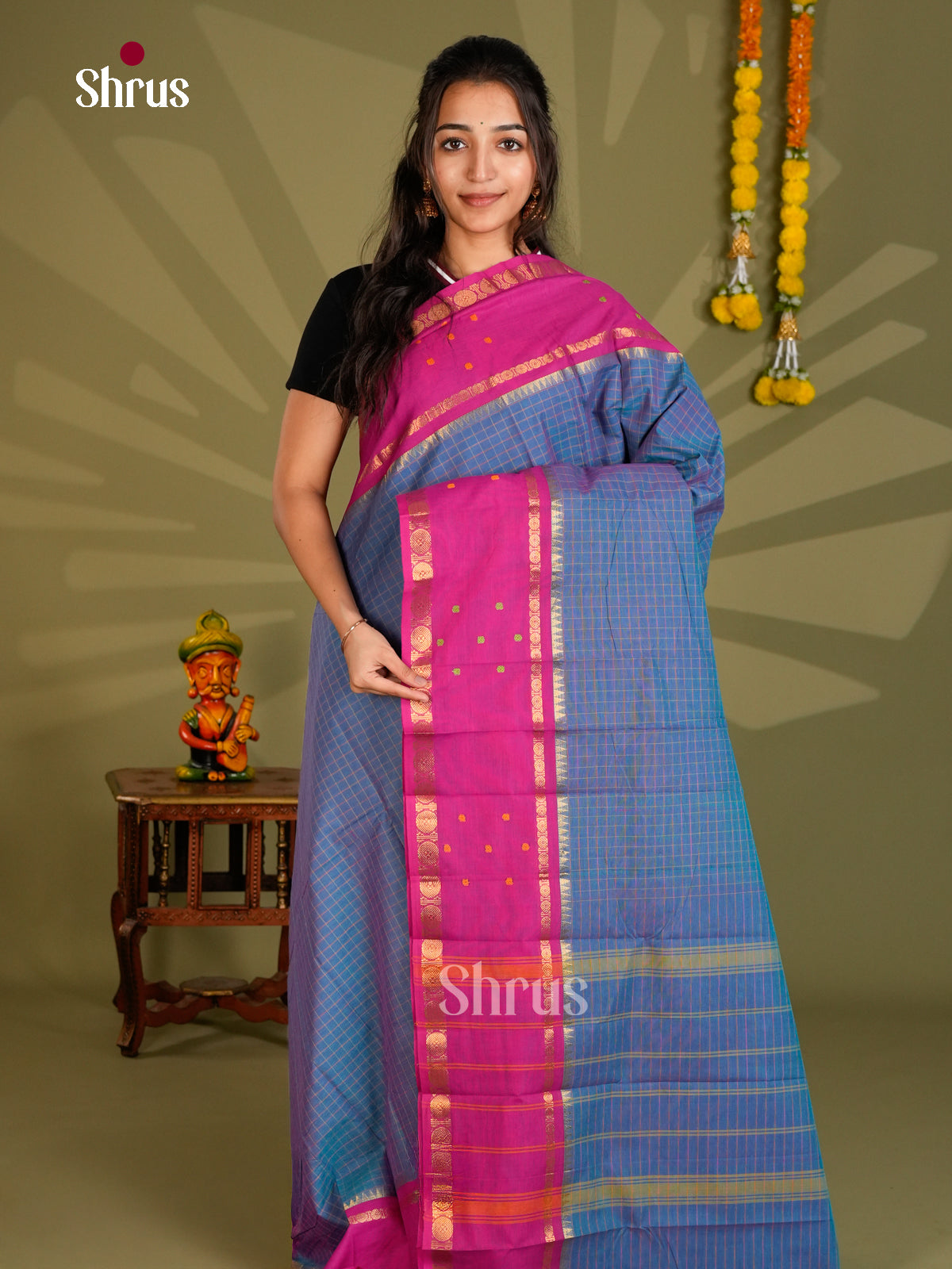 Chettinad Cotton Saree - ECS09366 - Shop on Shrus.com