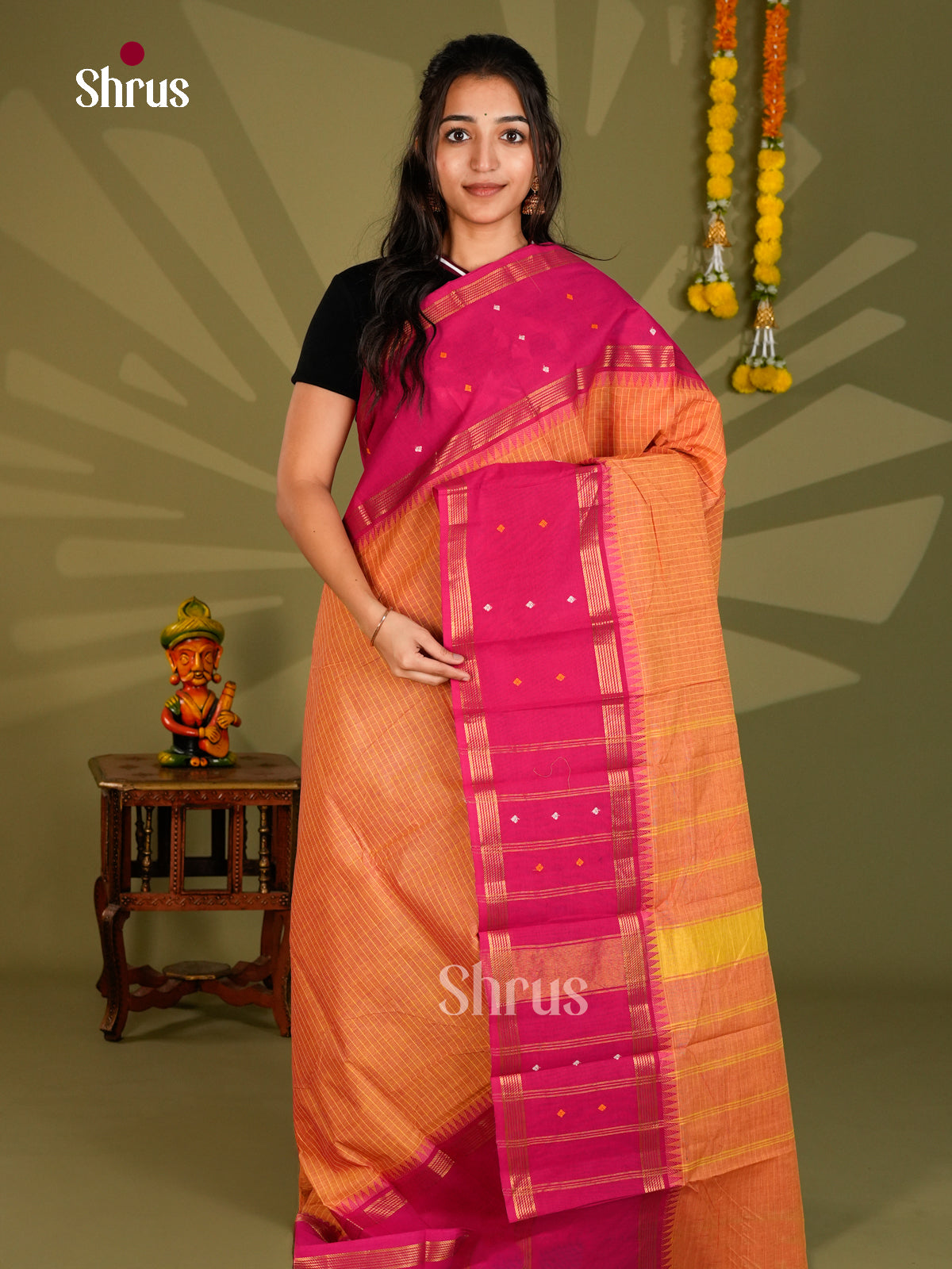 Chettinad Cotton Saree - ECS09367 - Shop on Shrus.com