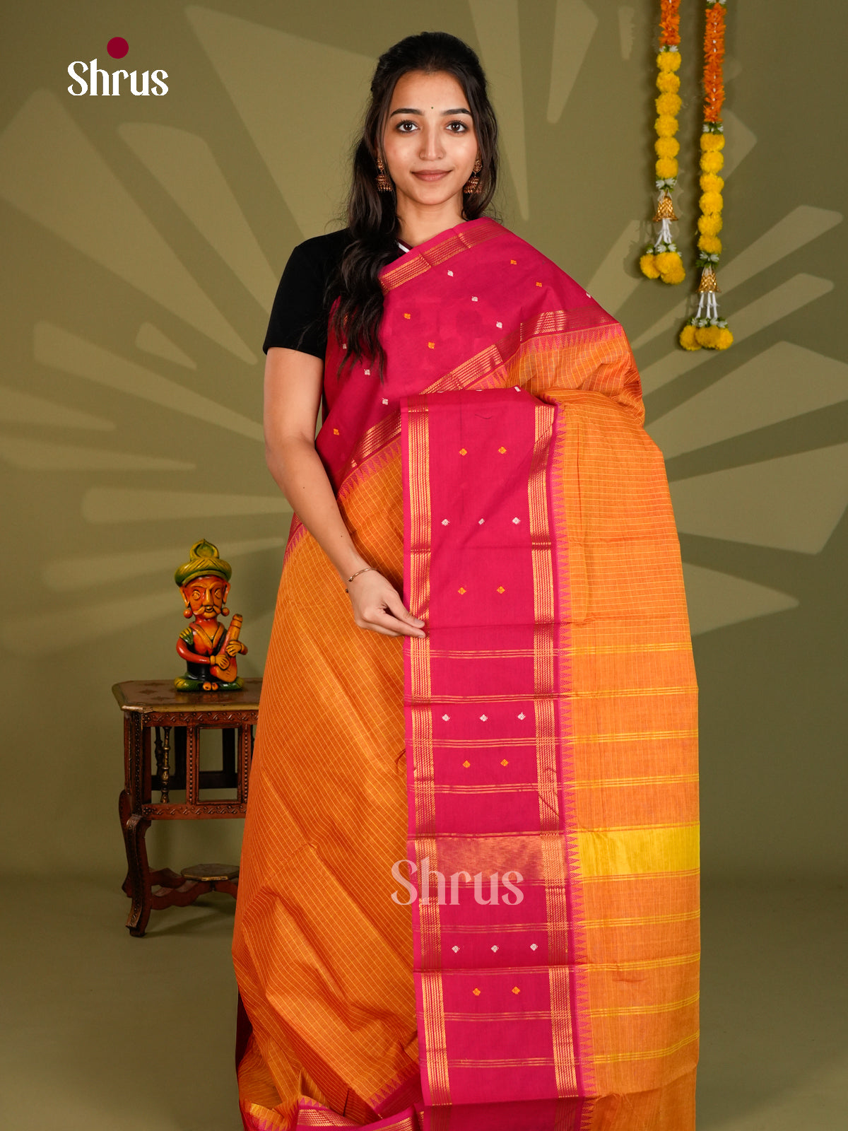 Chettinad Cotton Saree - ECS09368 - Shop on Shrus.com