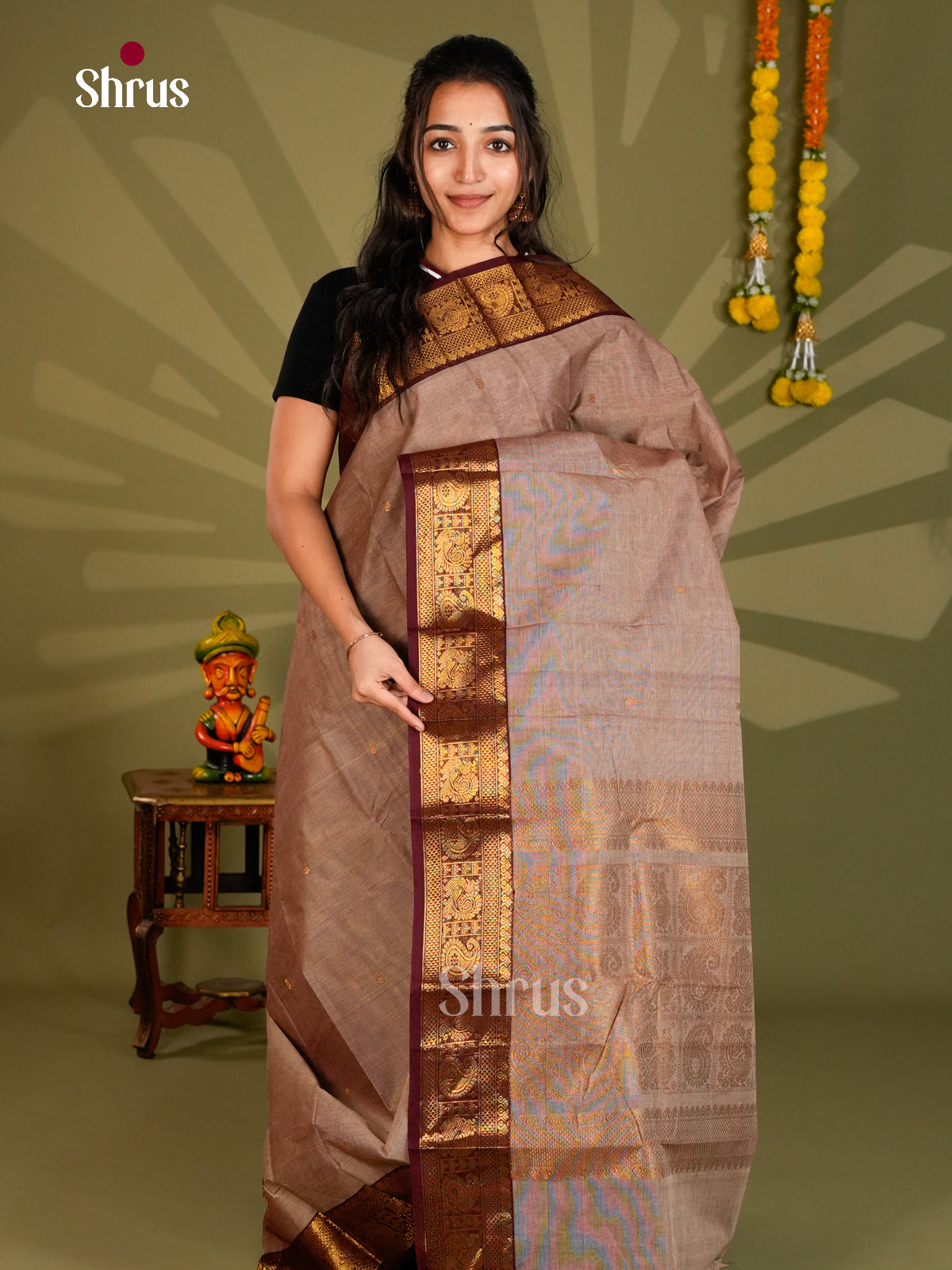 Chettinad Cotton Saree - ECS09372 - Shop on Shrus.com