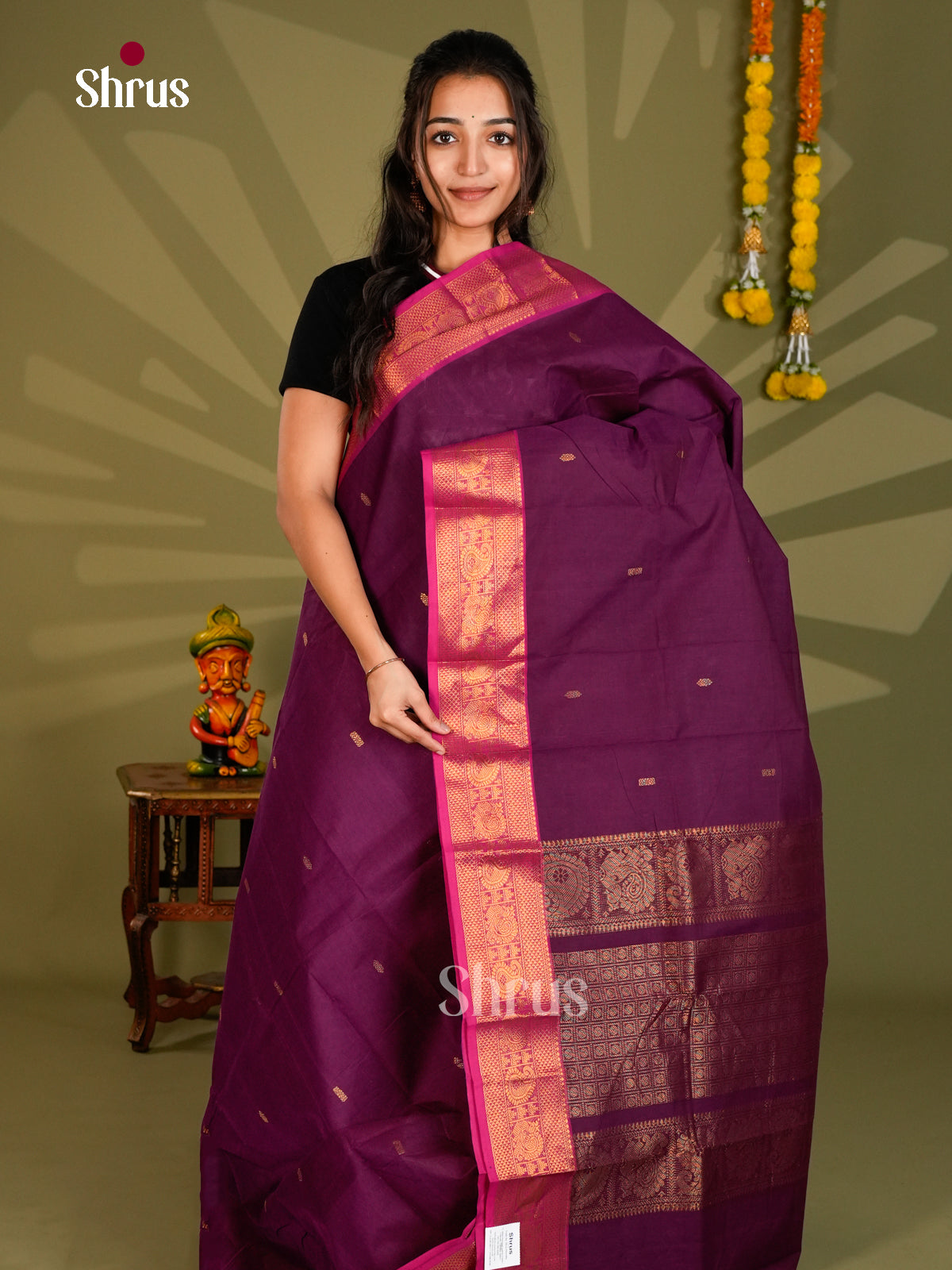 Chettinad Cotton Saree - ECS09390 - Shop on Shrus.com