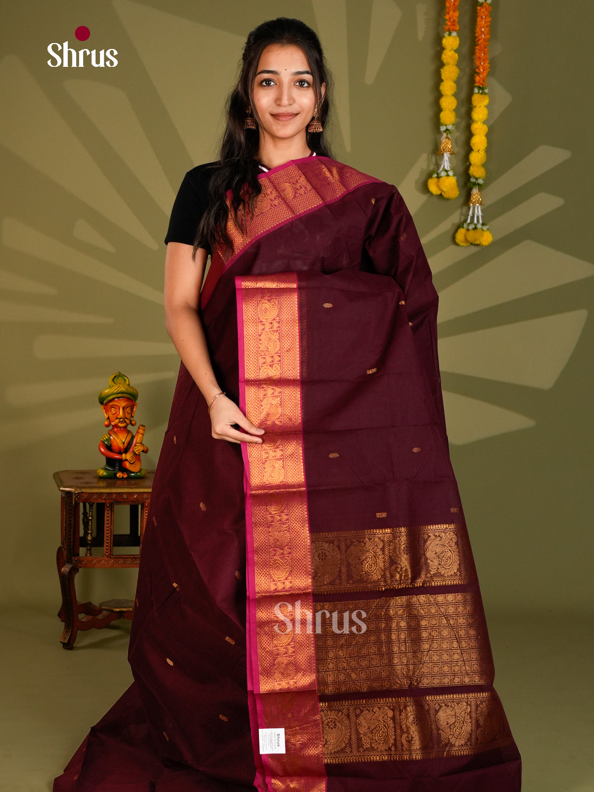 Chettinad Cotton Saree - ECS09391 - Shop on Shrus.com