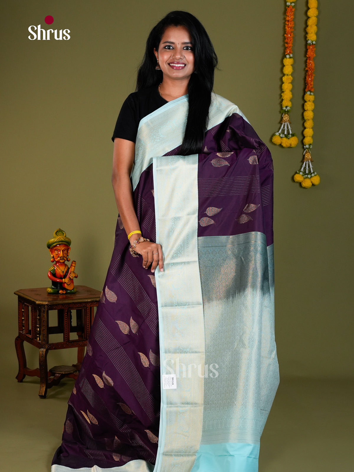 Semi Kanchipuram Saree - ECS10003 - Shop on Shrus.com