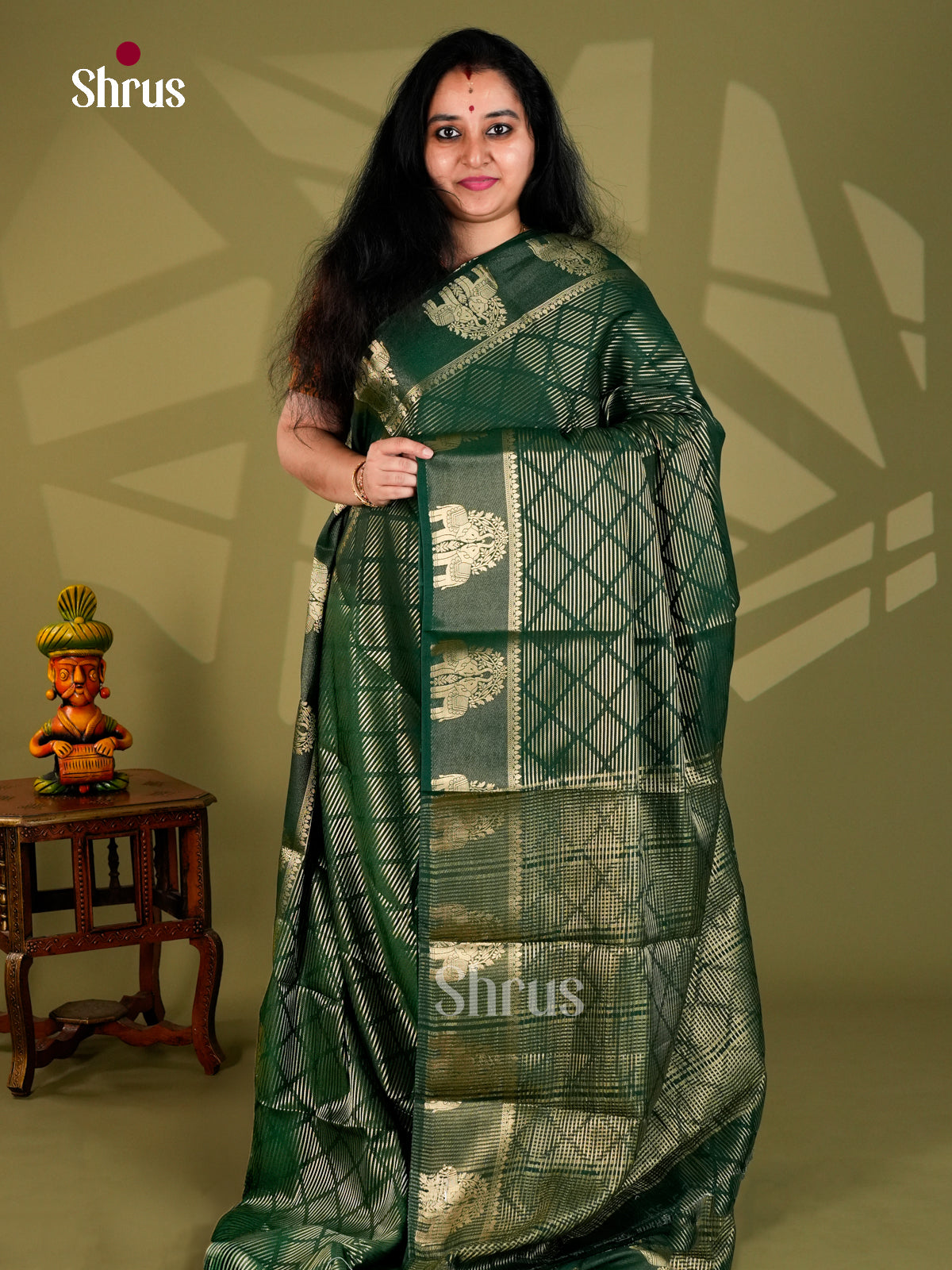 Semi Chiniya Saree - ECS10010 - Shop on Shrus.com