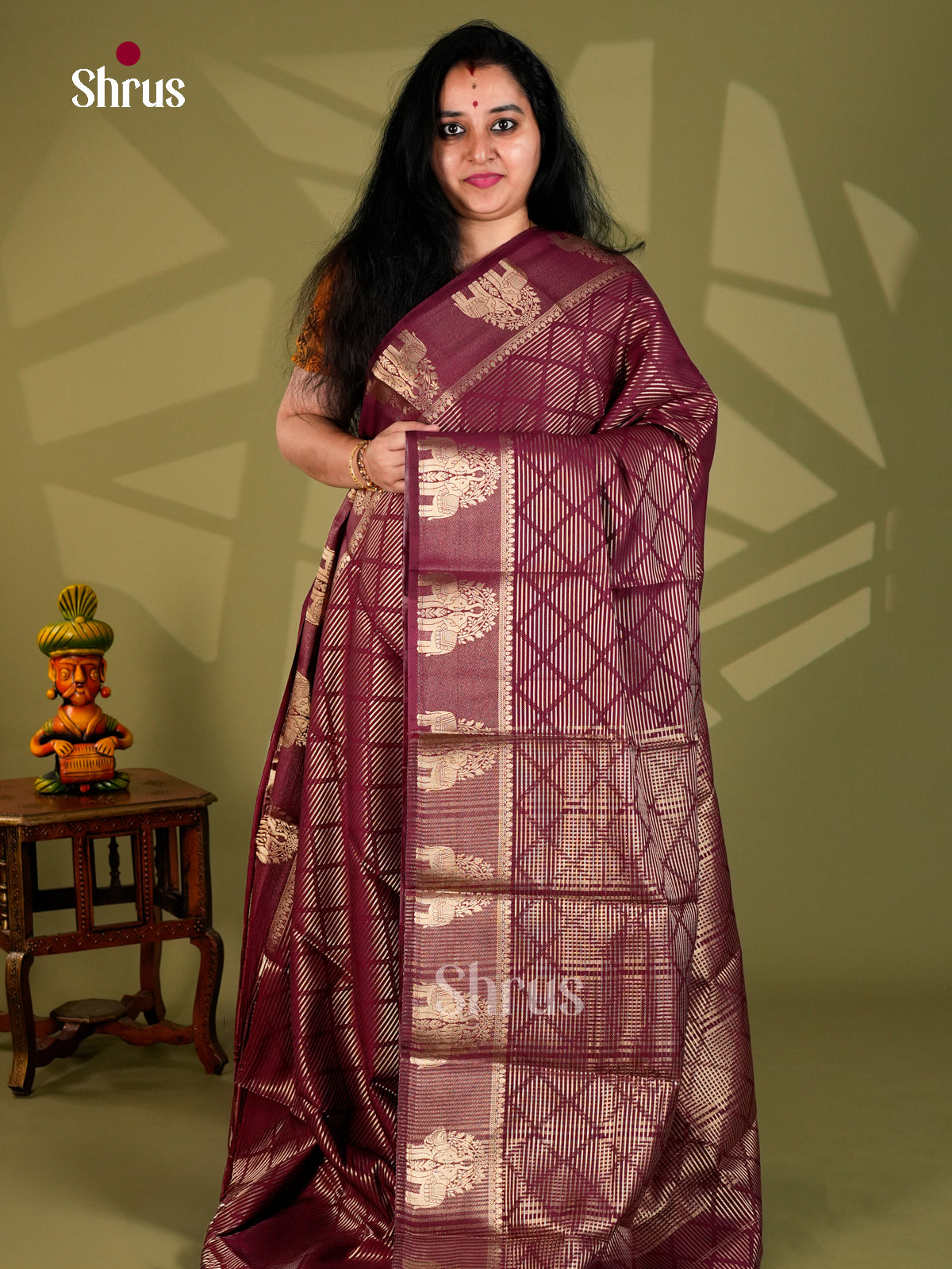 Semi Chiniya Saree - ECS10012 - Shop on Shrus.com