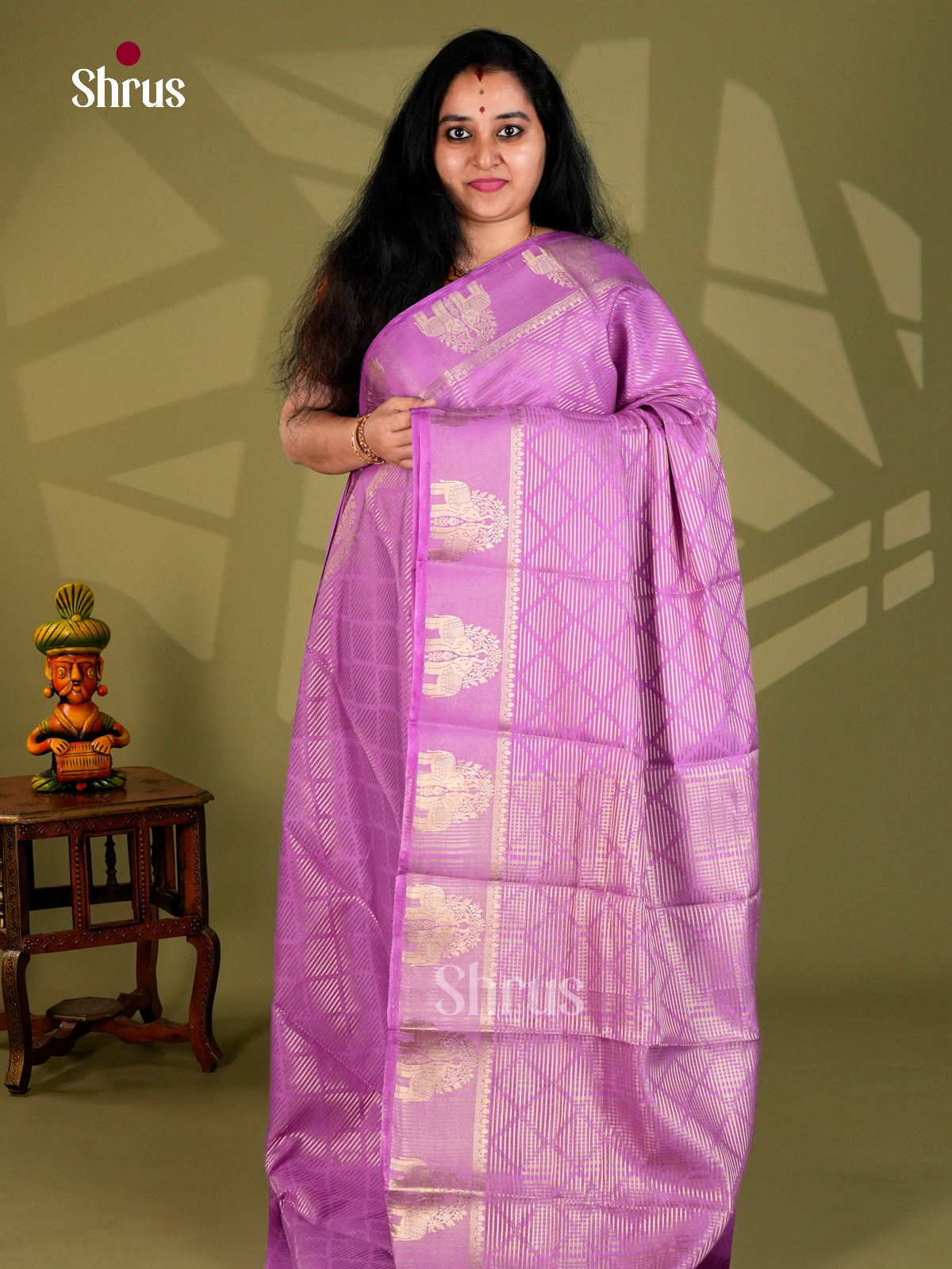 Semi Chiniya Saree - ECS10013 - Shop on Shrus.com