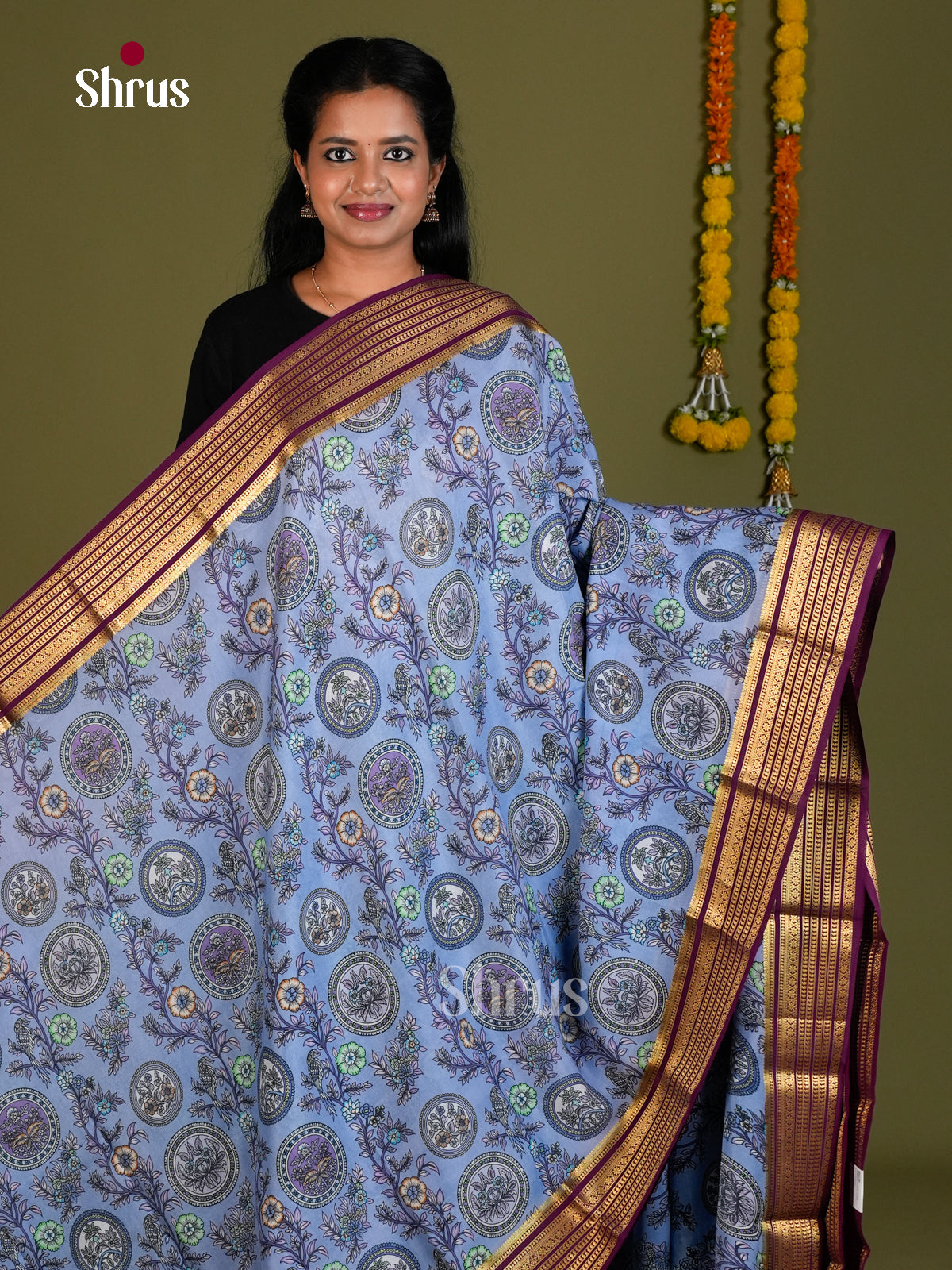 Mysore Silk Saree - ECS10035 - Shop on Shrus.com