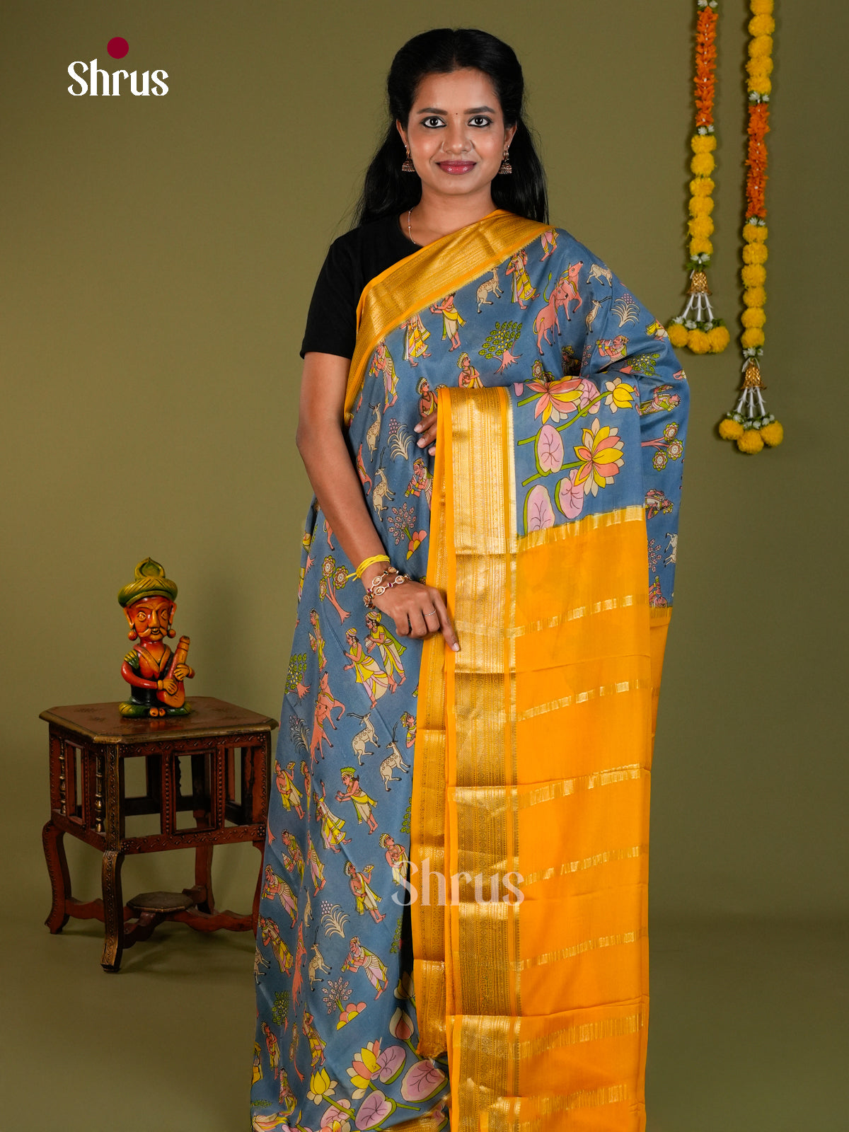 Mysore Silk Saree - ECS10038 - Shop on Shrus.com