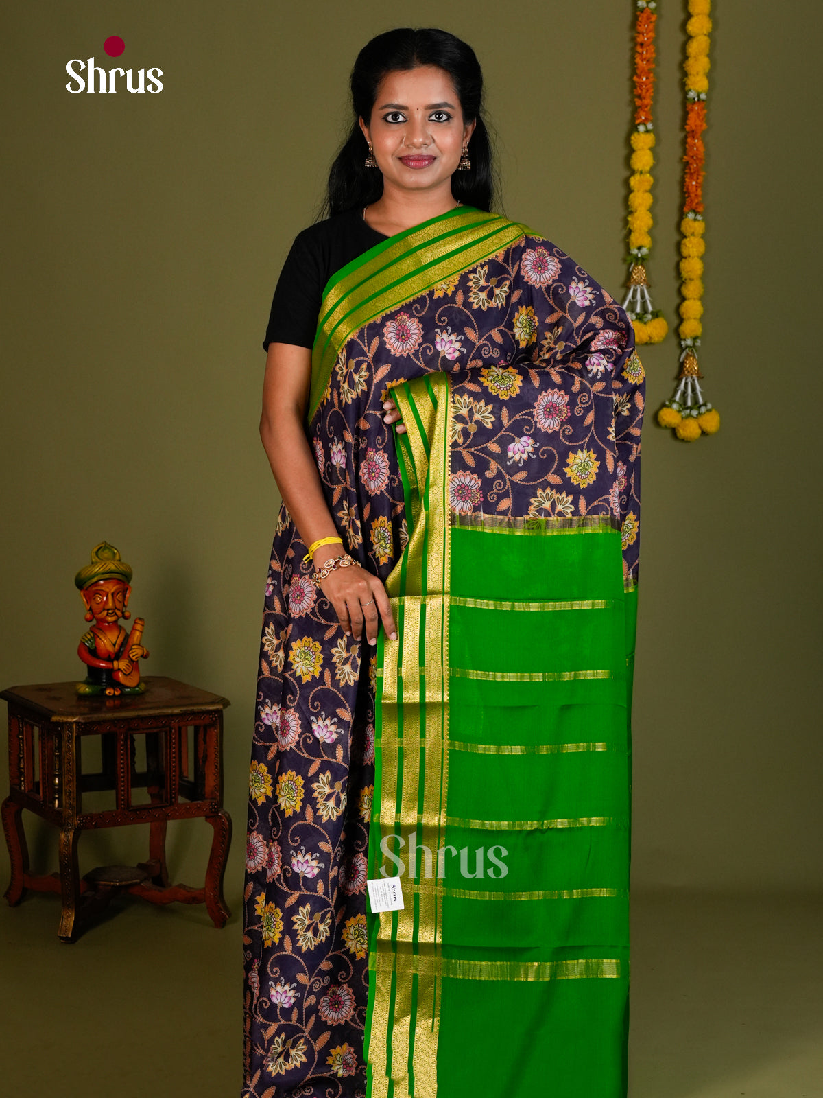 Mysore Silk Saree - ECS10041 - Shop on Shrus.com