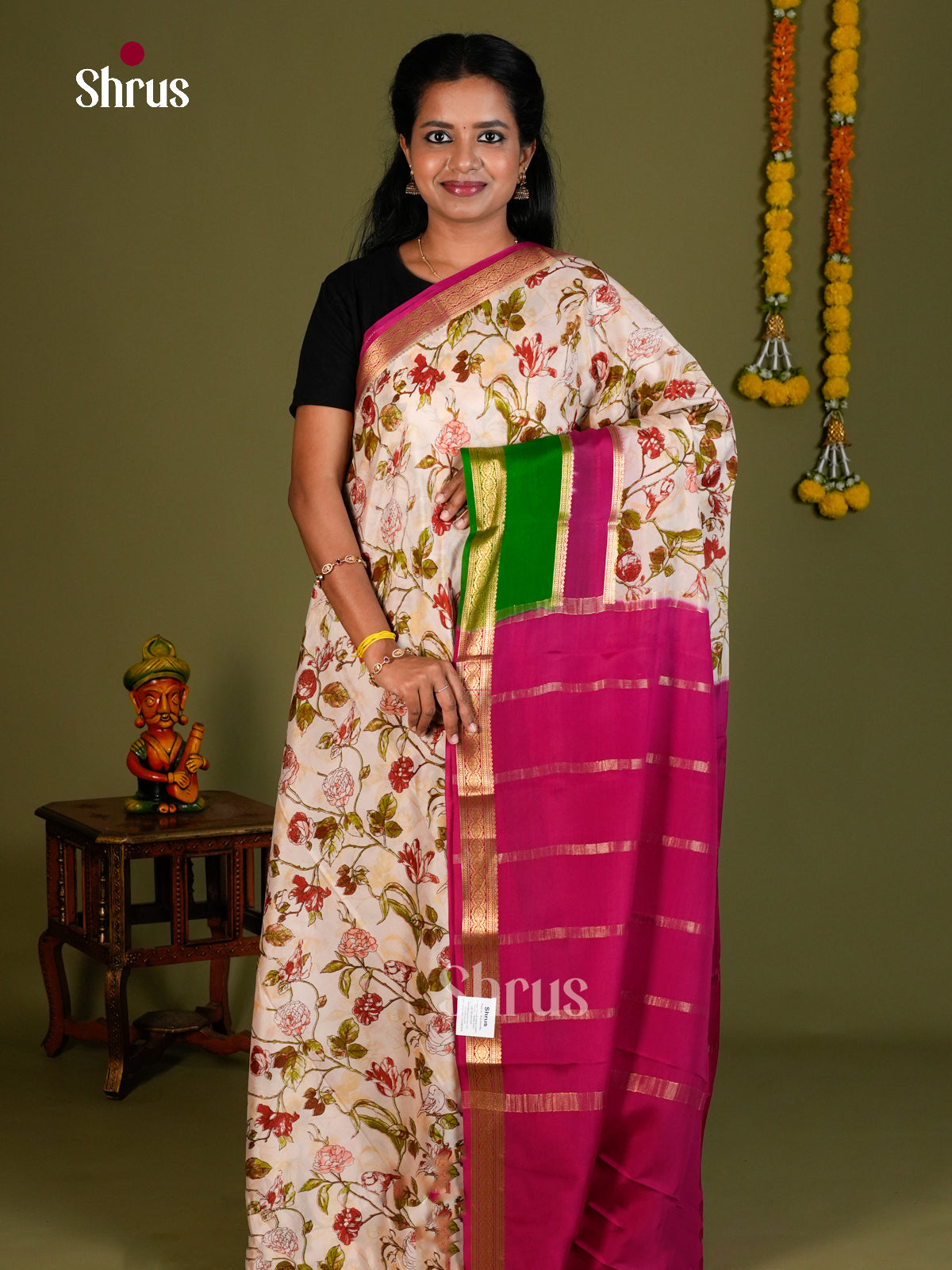 Mysore Silk Saree - ECS10042 - Shop on Shrus.com