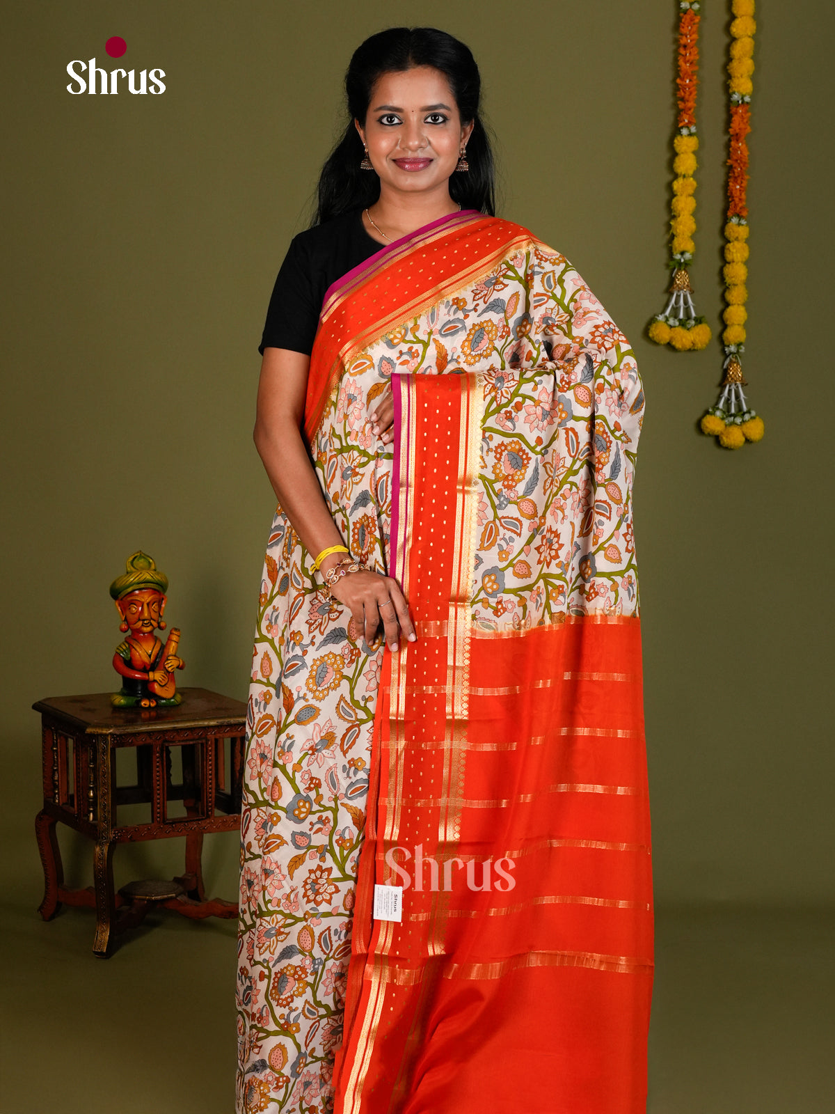 Mysore Silk Saree - ECS10044 - Shop on Shrus.com