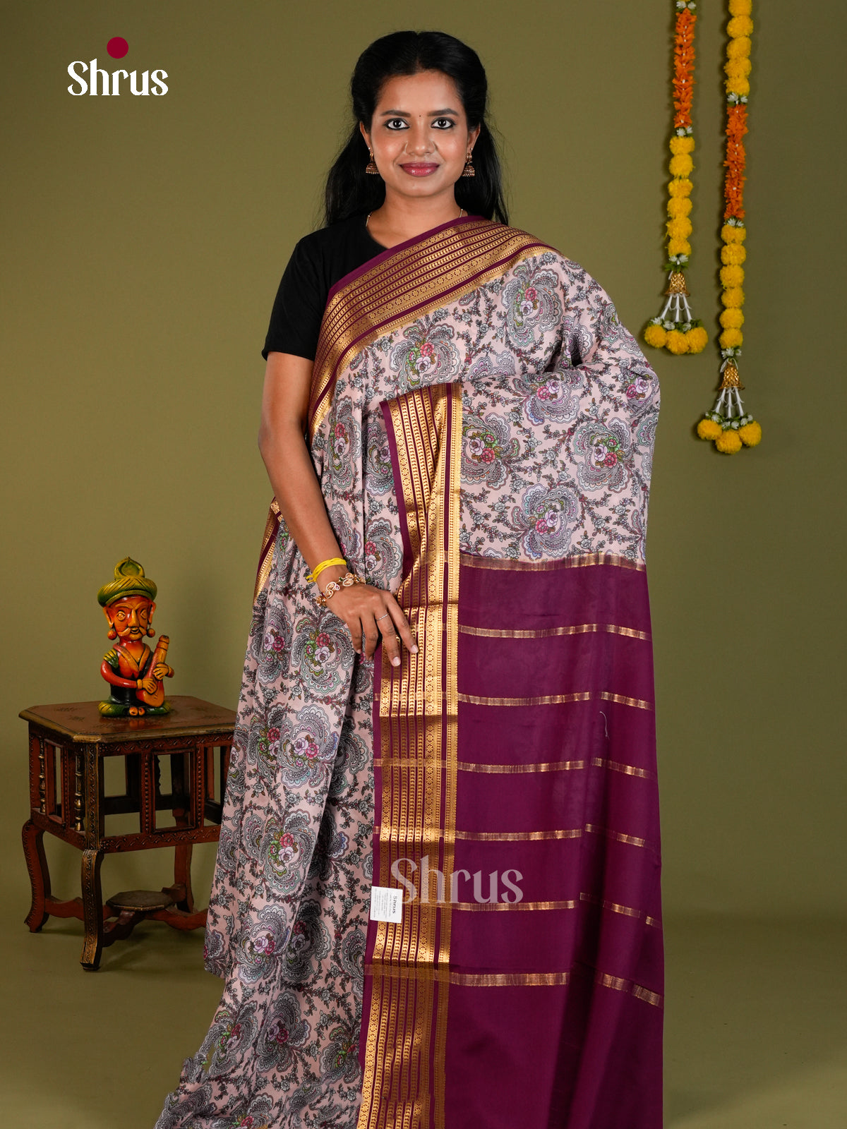 Mysore Silk Saree - ECS10047 - Shop on Shrus.com