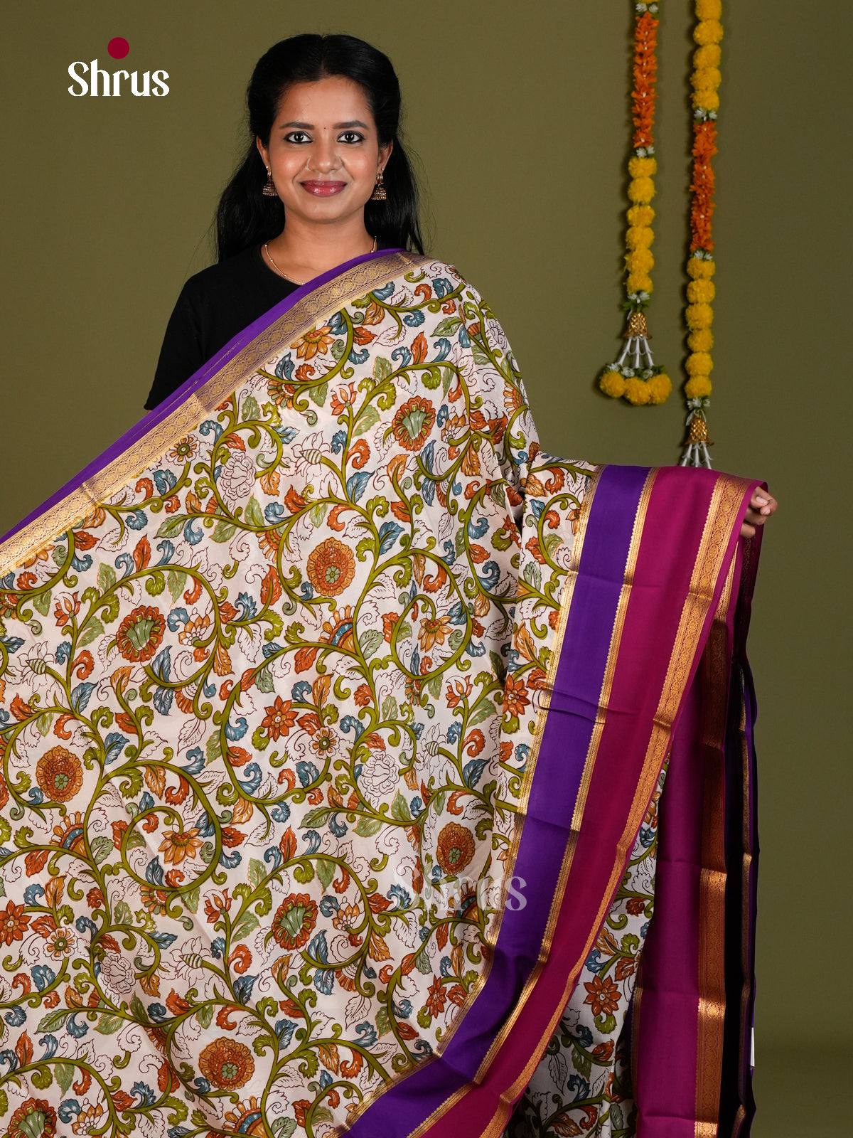 Mysore Silk Saree - ECS10048 - Shop on Shrus.com