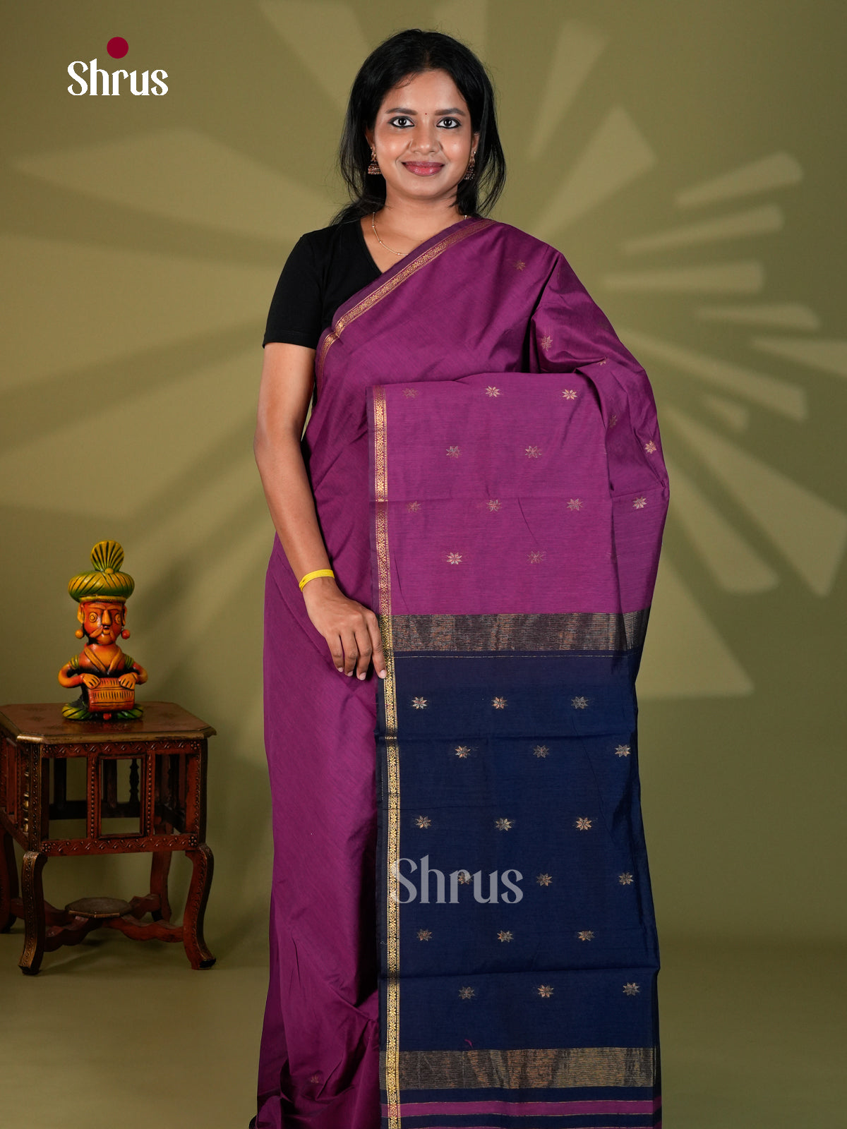 Semi Maheshwari Saree - ECS10073 - Shop on Shrus.com