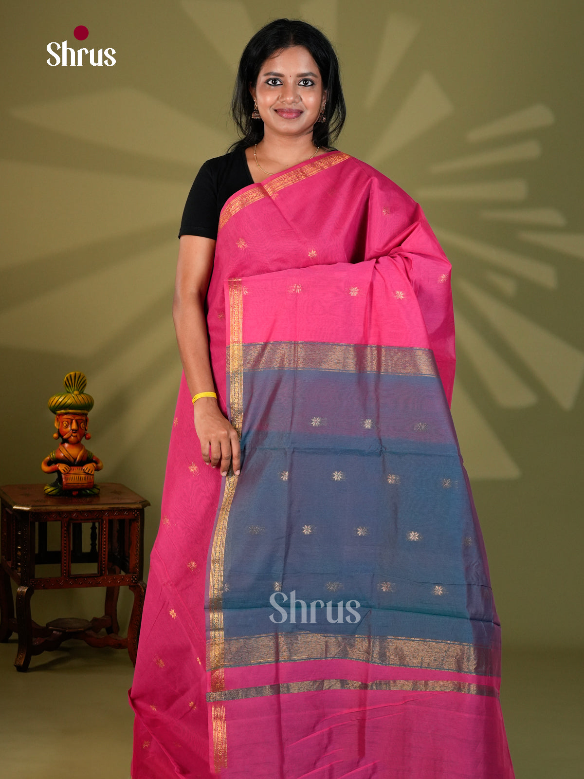 Semi Maheshwari Saree - ECS10077 - Shop on Shrus.com