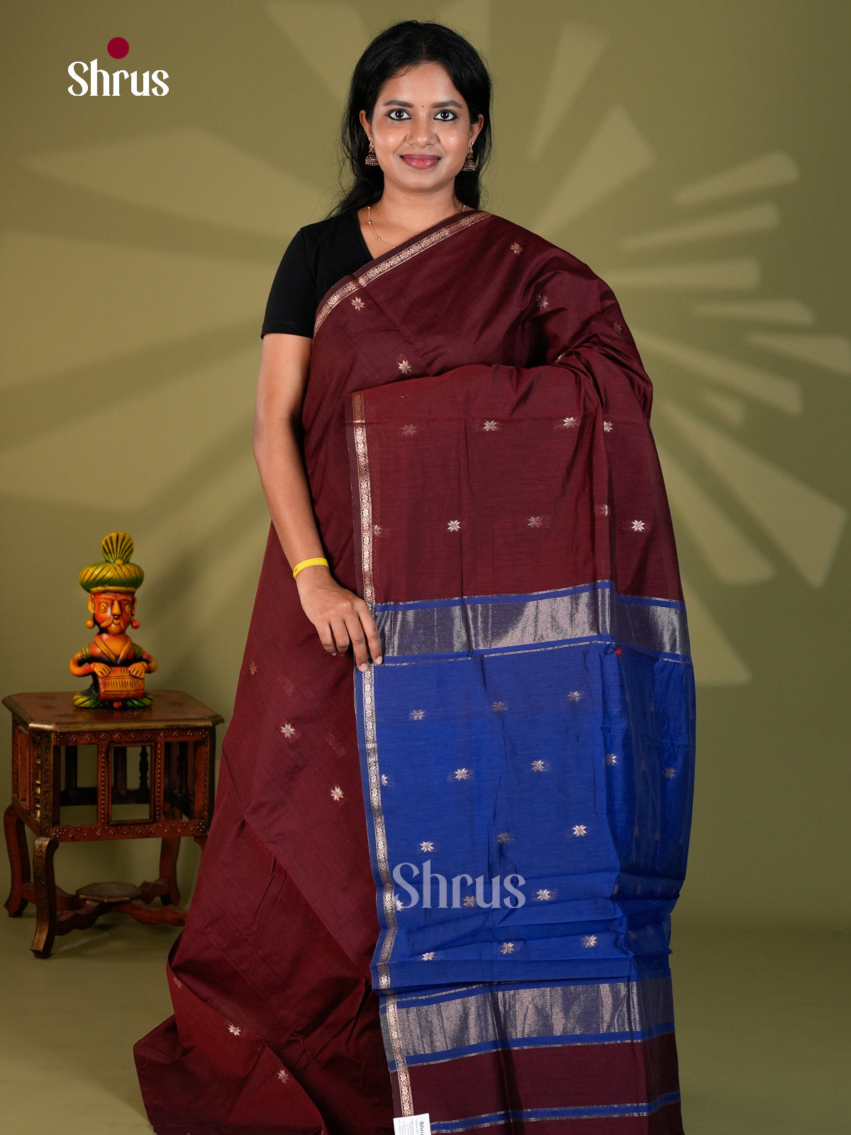 Semi Maheshwari Saree - ECS10095 - Shop on Shrus.com