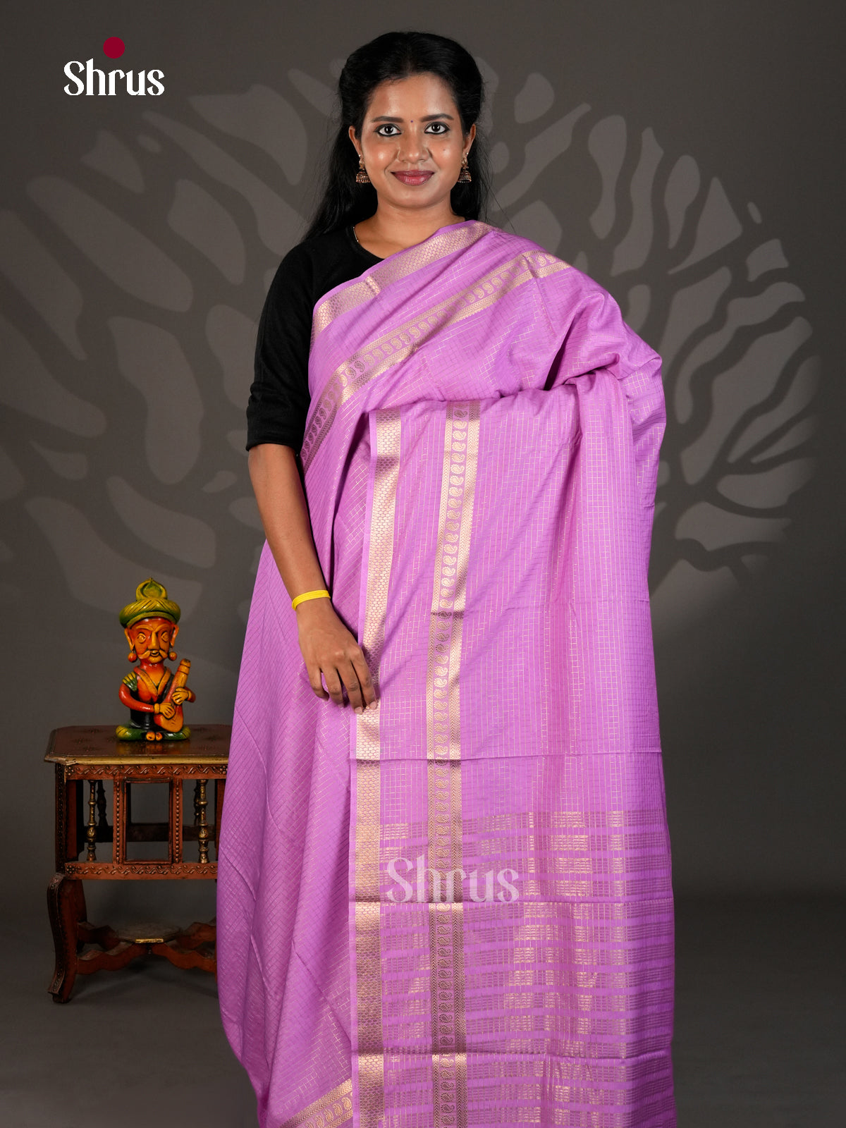 Semi Mysoresilk Saree - ECS11243 - Shop on Shrus.com