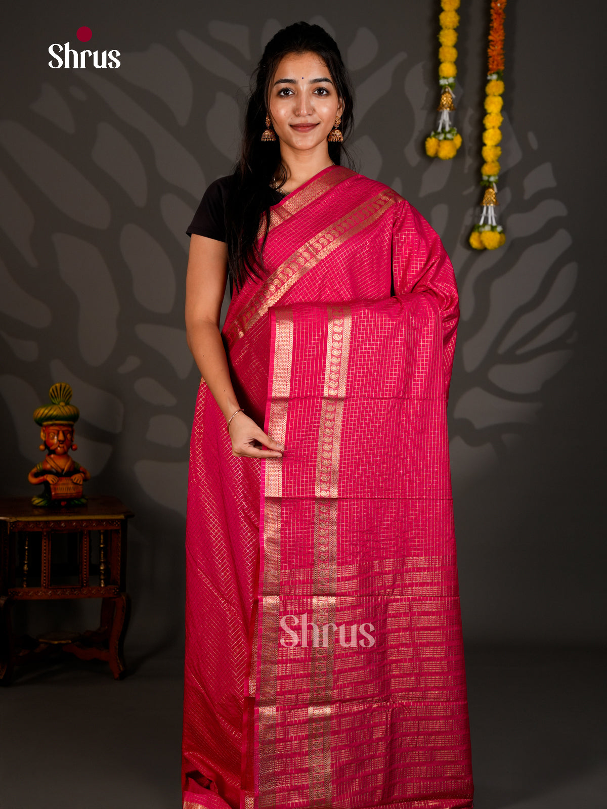 Semi Mysoresilk Saree - ECS11244 - Shop on Shrus.com