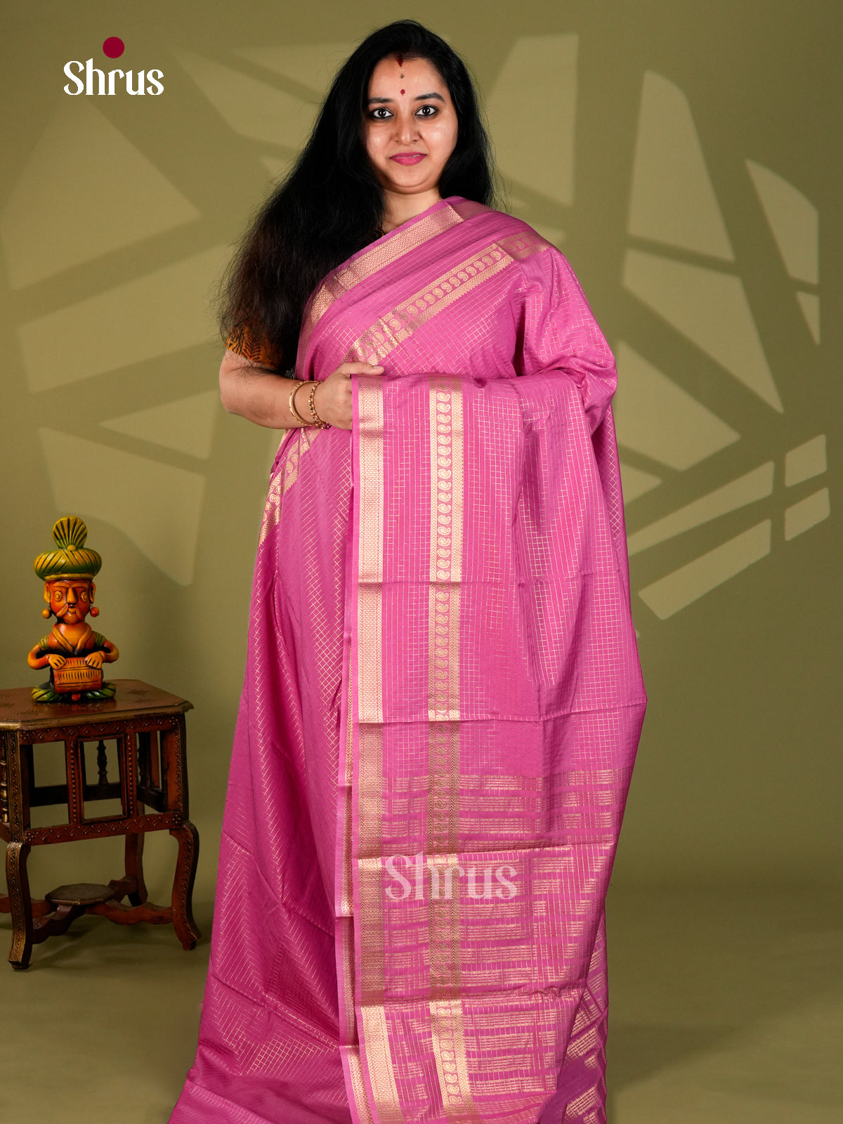 Semi Mysoresilk Saree - ECS11245 - Shop on Shrus.com