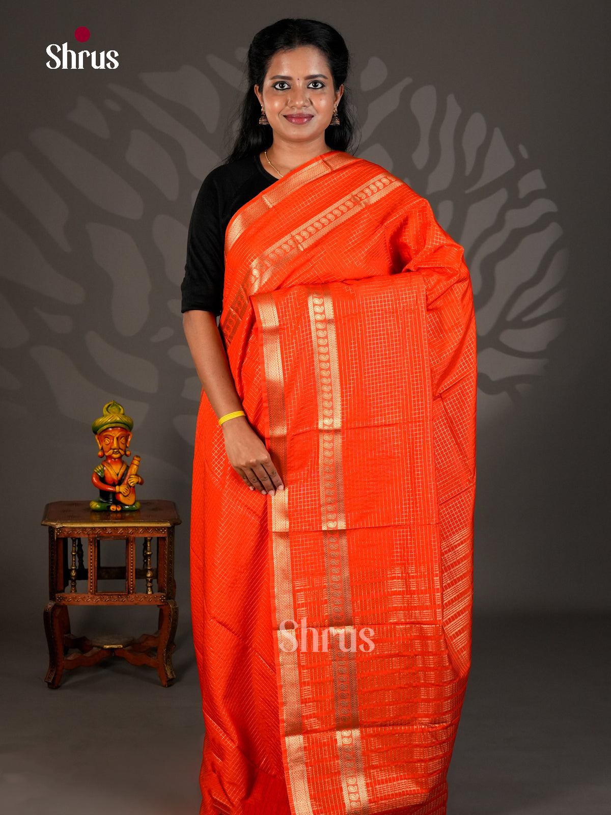 Semi Mysoresilk Saree - ECS11246 - Shop on Shrus.com