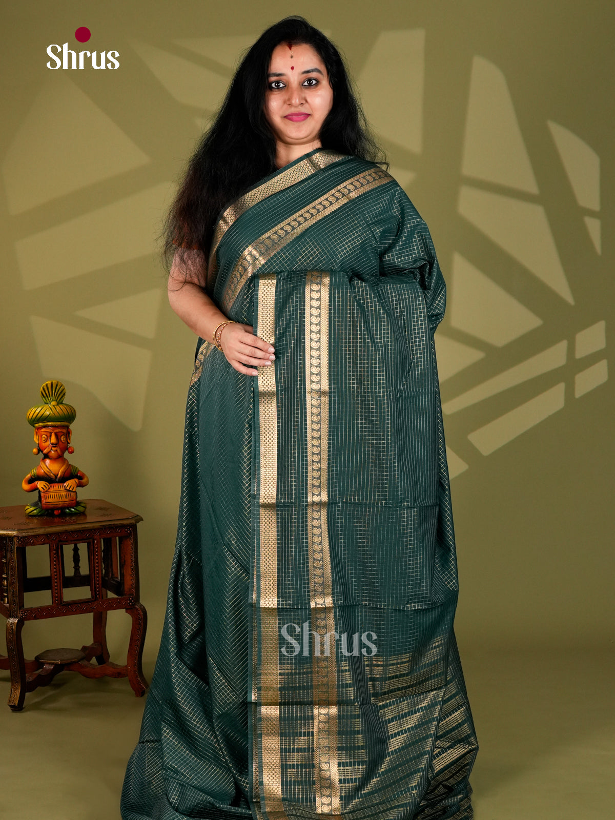 Semi Mysoresilk Saree - ECS11250 - Shop on Shrus.com