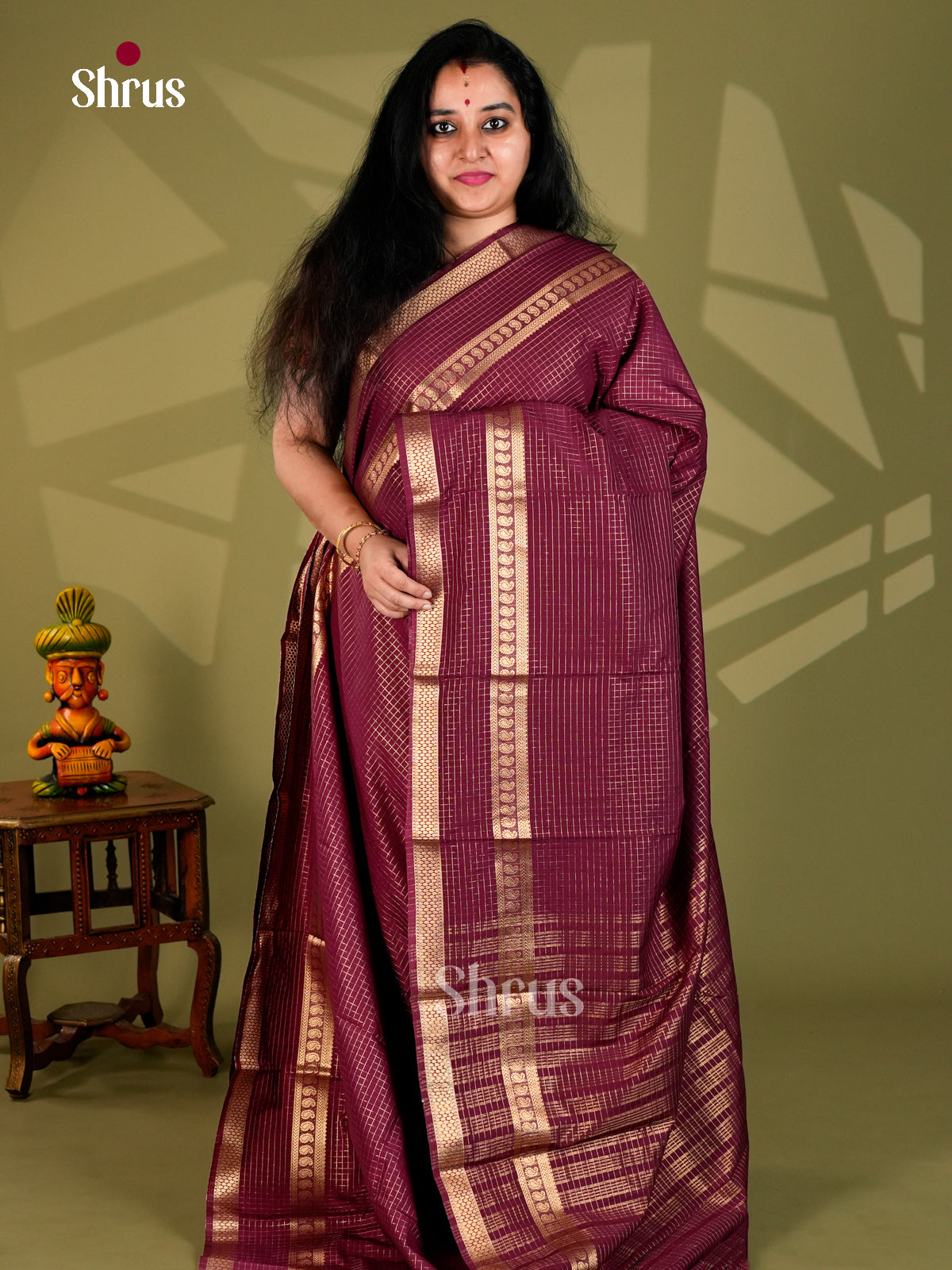Semi Mysoresilk Saree - ECS11251 - Shop on Shrus.com
