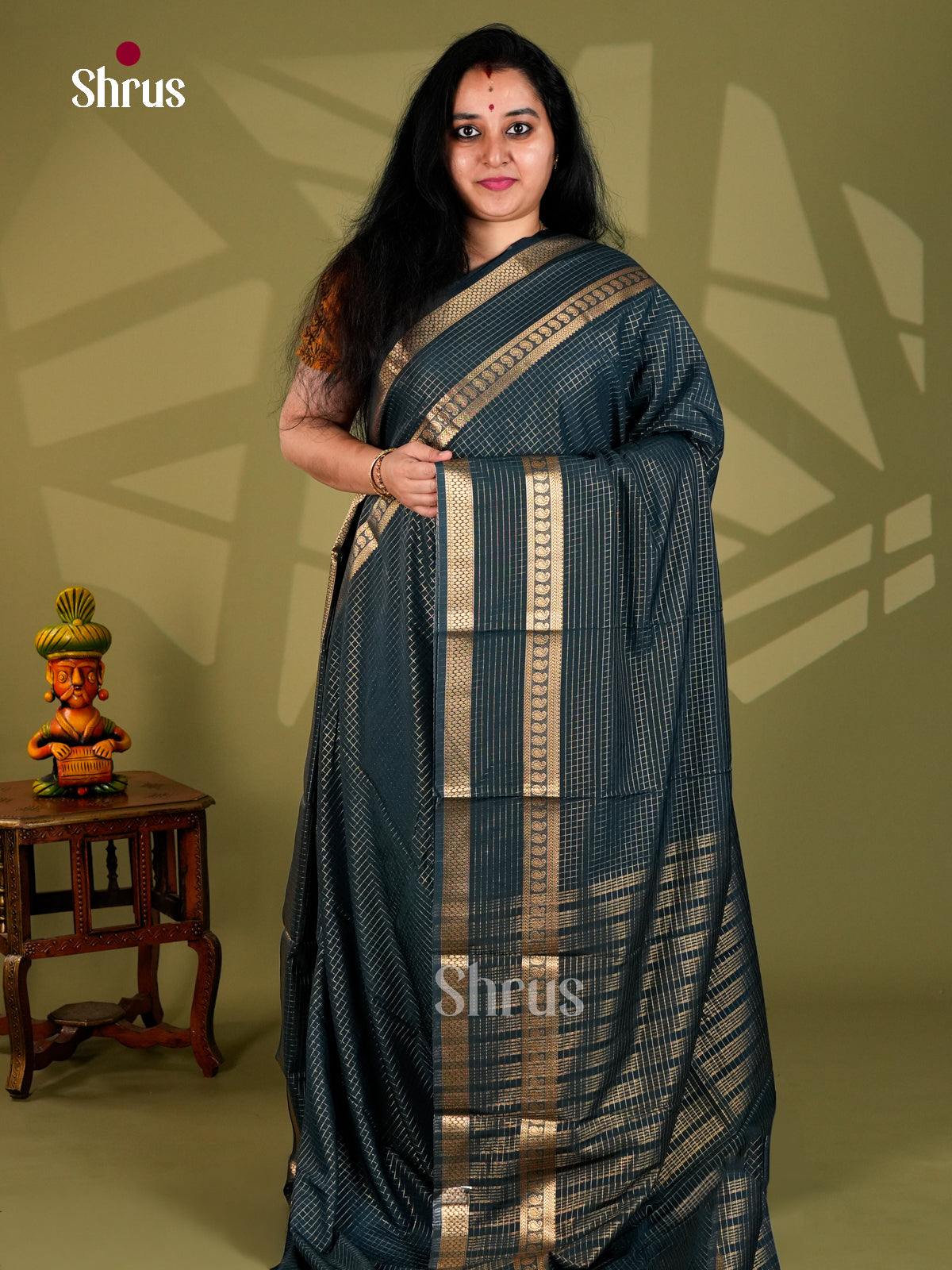Semi Mysoresilk Saree - ECS11252 - Shop on Shrus.com