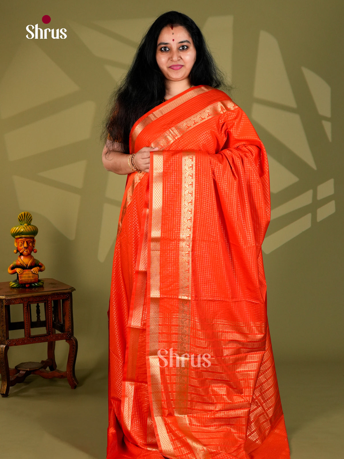 Semi Mysoresilk Saree - ECS11259 - Shop on Shrus.com