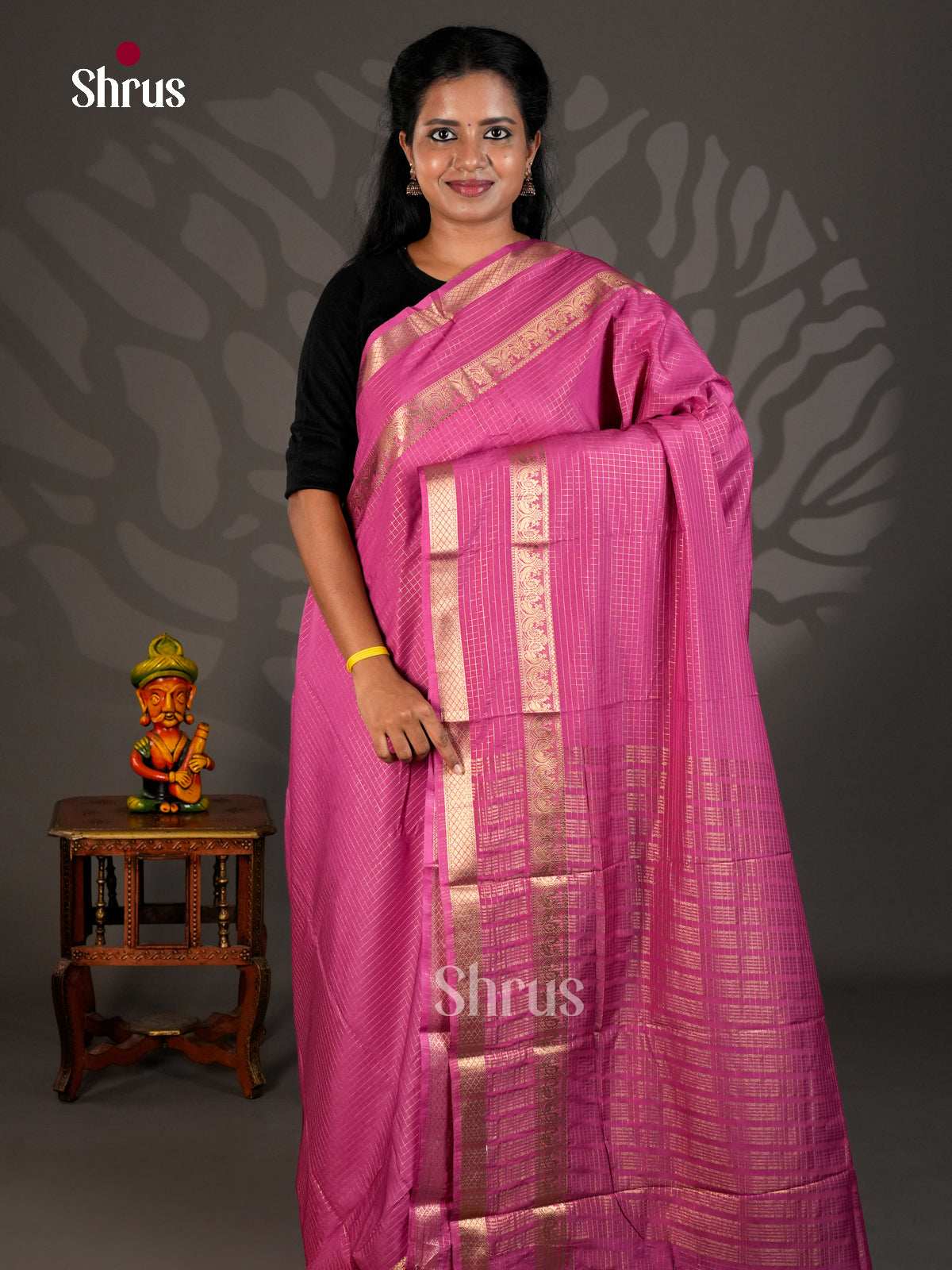 Semi Mysoresilk Saree - ECS11260 - Shop on Shrus.com