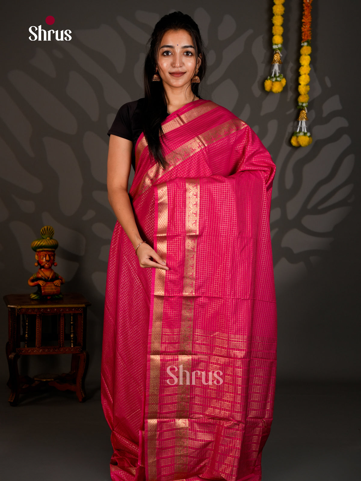 Semi Mysoresilk Saree - ECS11261 - Shop on Shrus.com