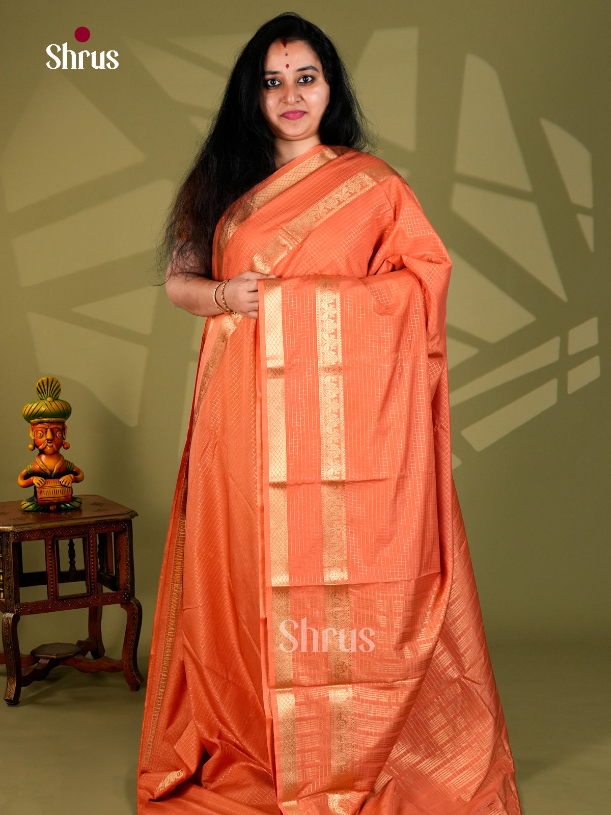 Semi Mysoresilk Saree - ECS11262 - Shop on Shrus.com