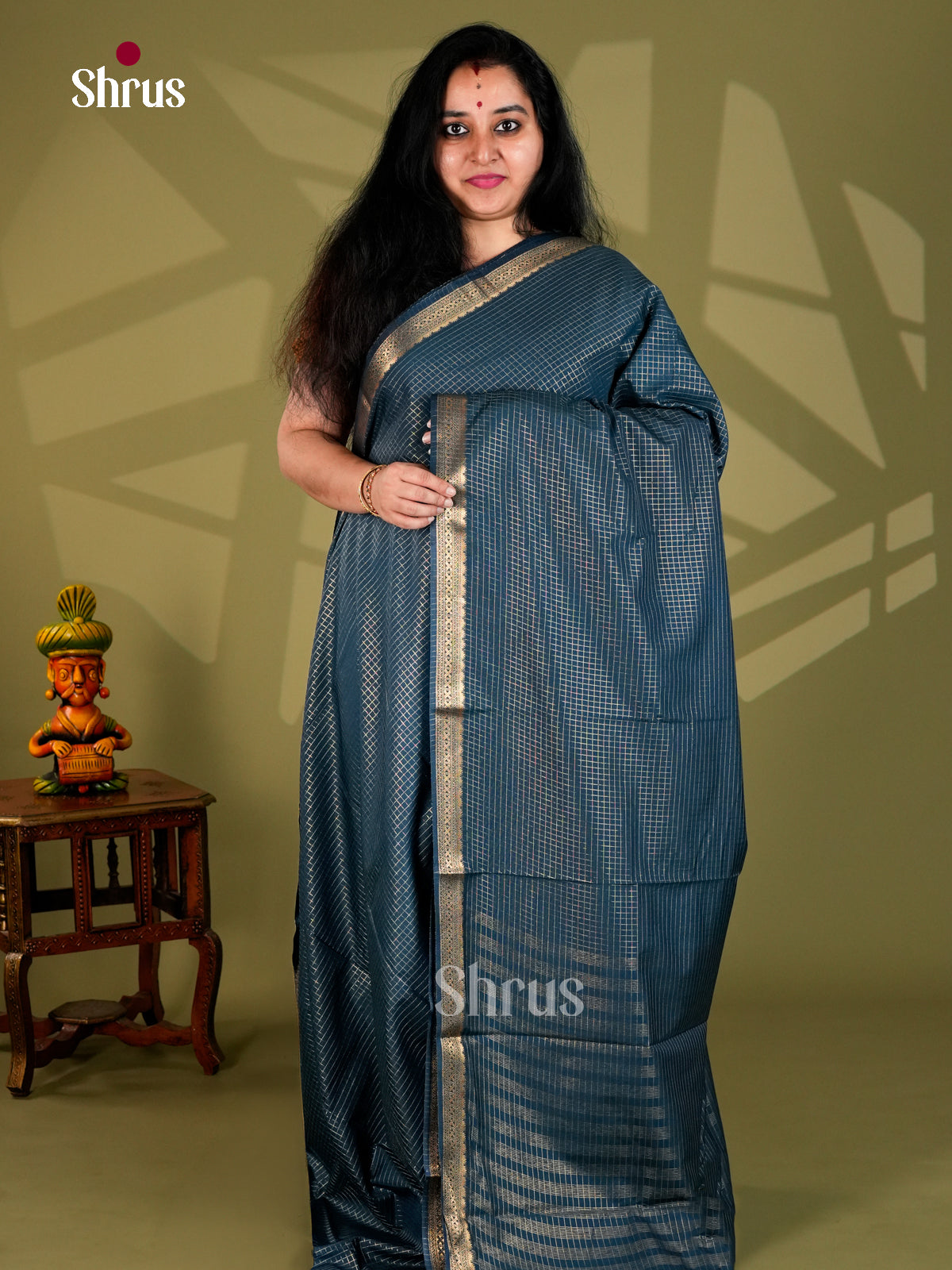 Semi Mysoresilk Saree - ECS11266 - Shop on Shrus.com