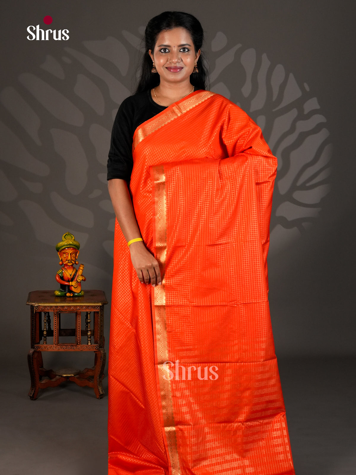 Semi Mysoresilk Saree - ECS11270 - Shop on Shrus.com