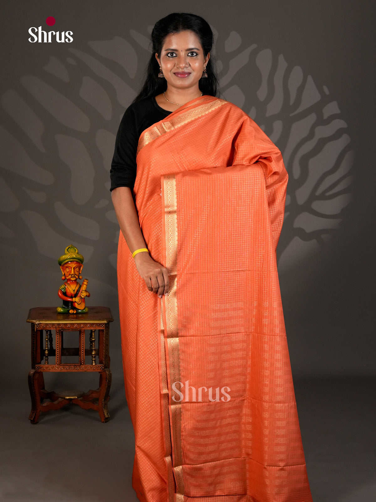 Semi Mysoresilk Saree - ECS11271 - Shop on Shrus.com