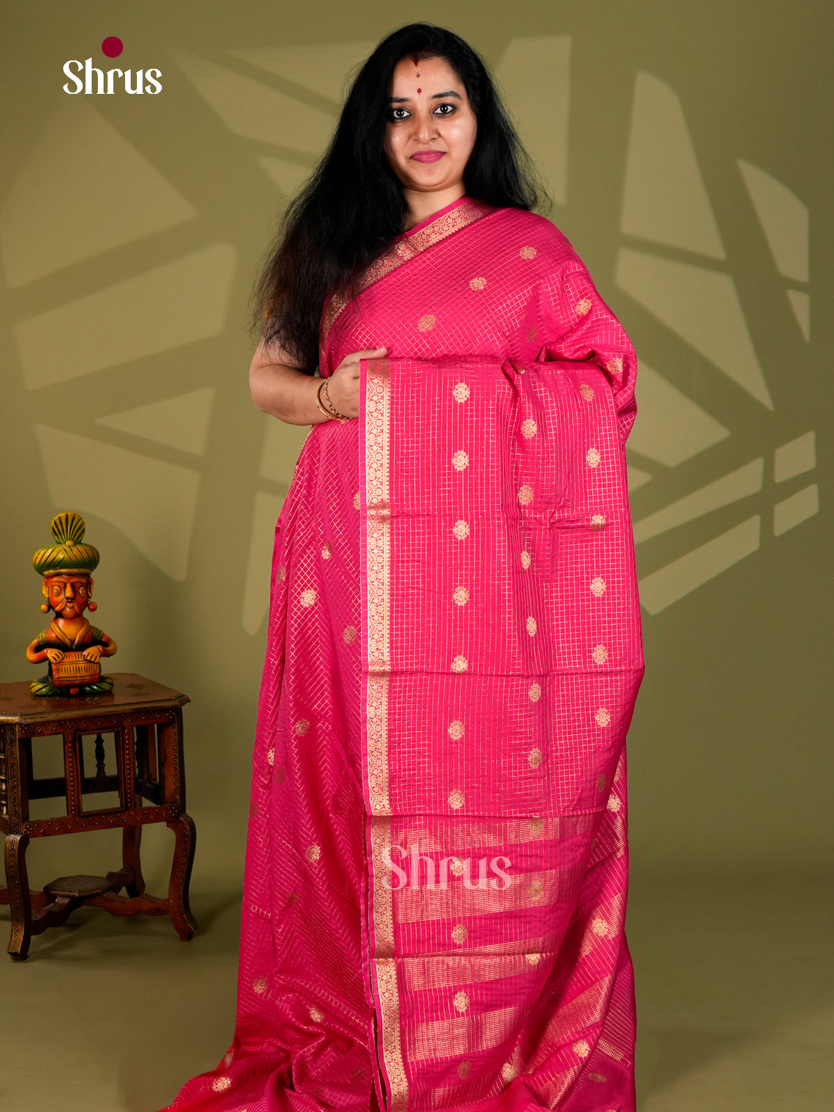 Semi Mysoresilk Saree - ECS11278 - Shop on Shrus.com