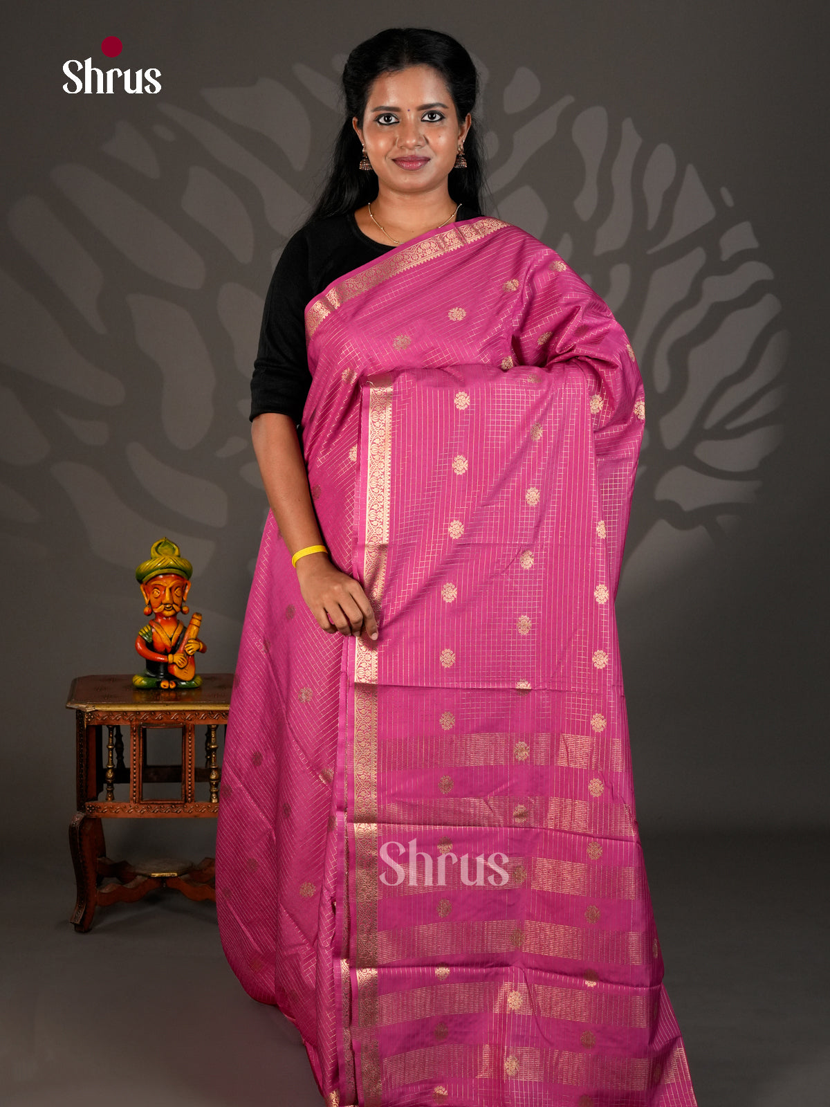 Semi Mysoresilk Saree - ECS11279 - Shop on Shrus.com