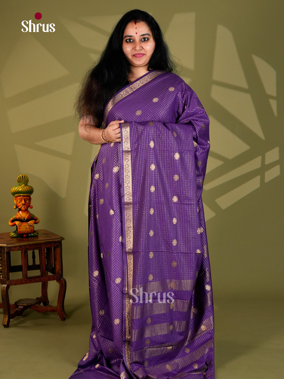Semi Mysoresilk Saree - ECS11280 - Shop on Shrus.com