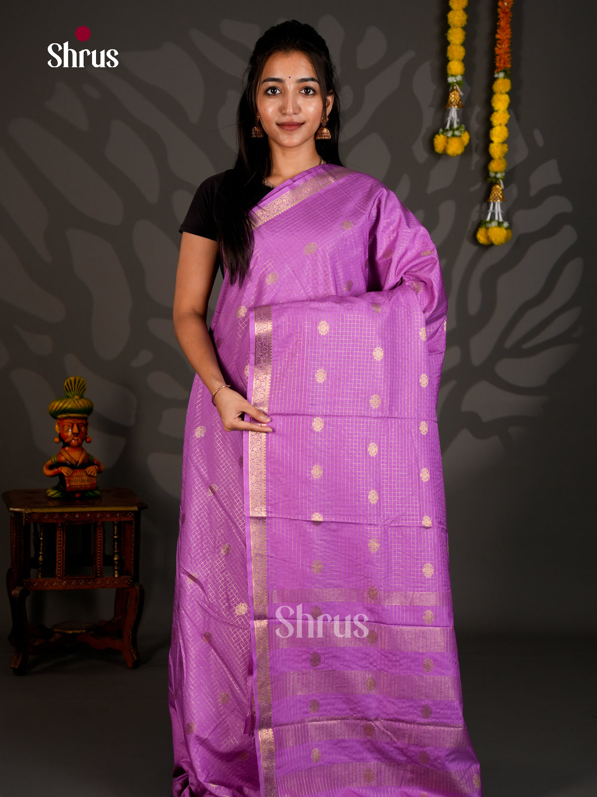 Semi Mysoresilk Saree - ECS11286 - Shop on Shrus.com
