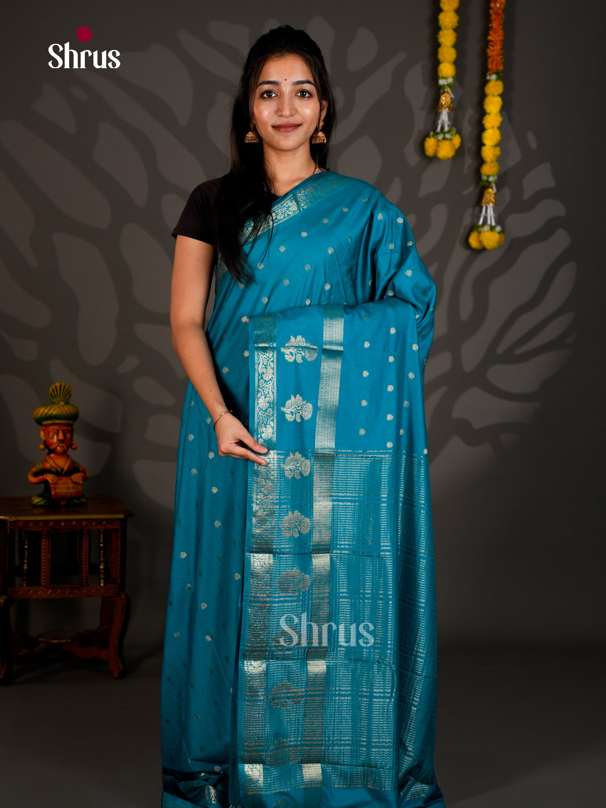 Semi Mysoresilk Saree - ECS11290 - Shop on Shrus.com