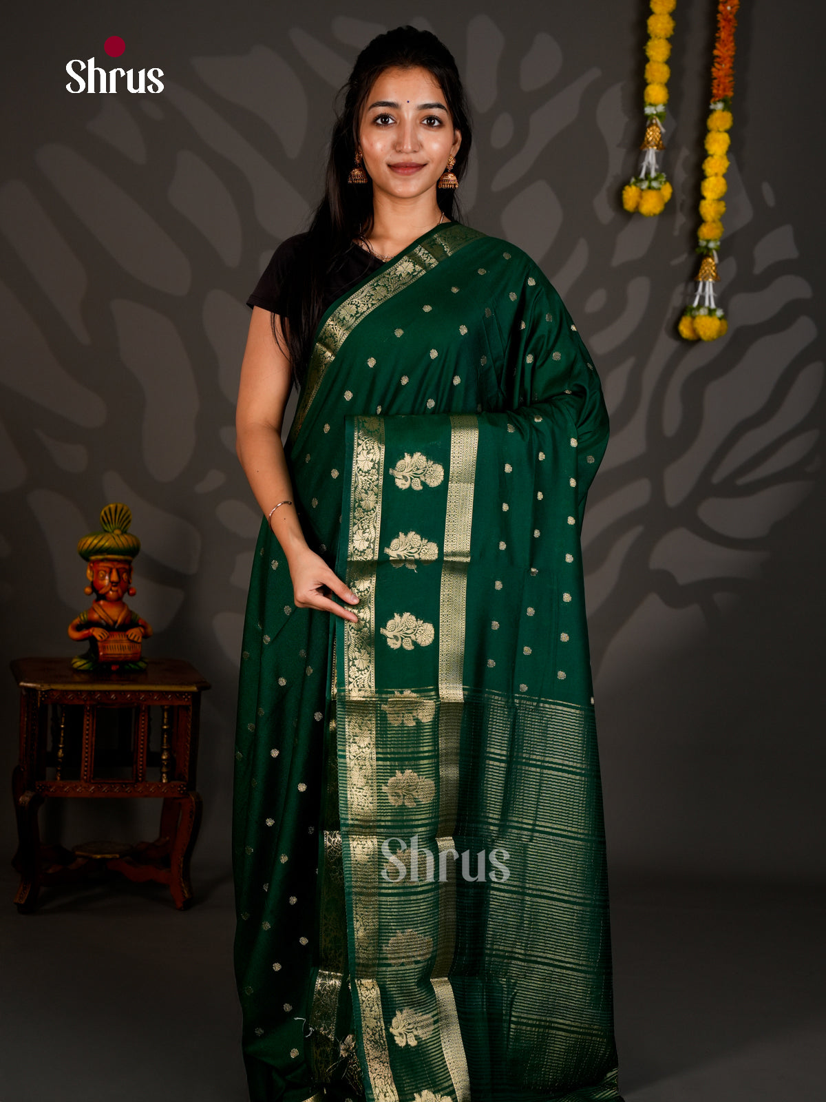 Semi Mysoresilk Saree - ECS11294 - Shop on Shrus.com